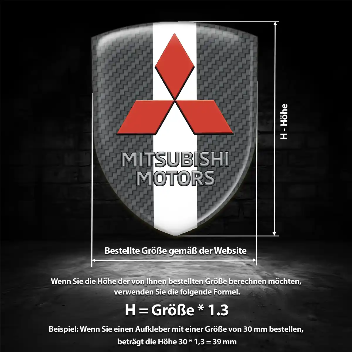 Mitsubishi Wappen Emblem Premium-Edition