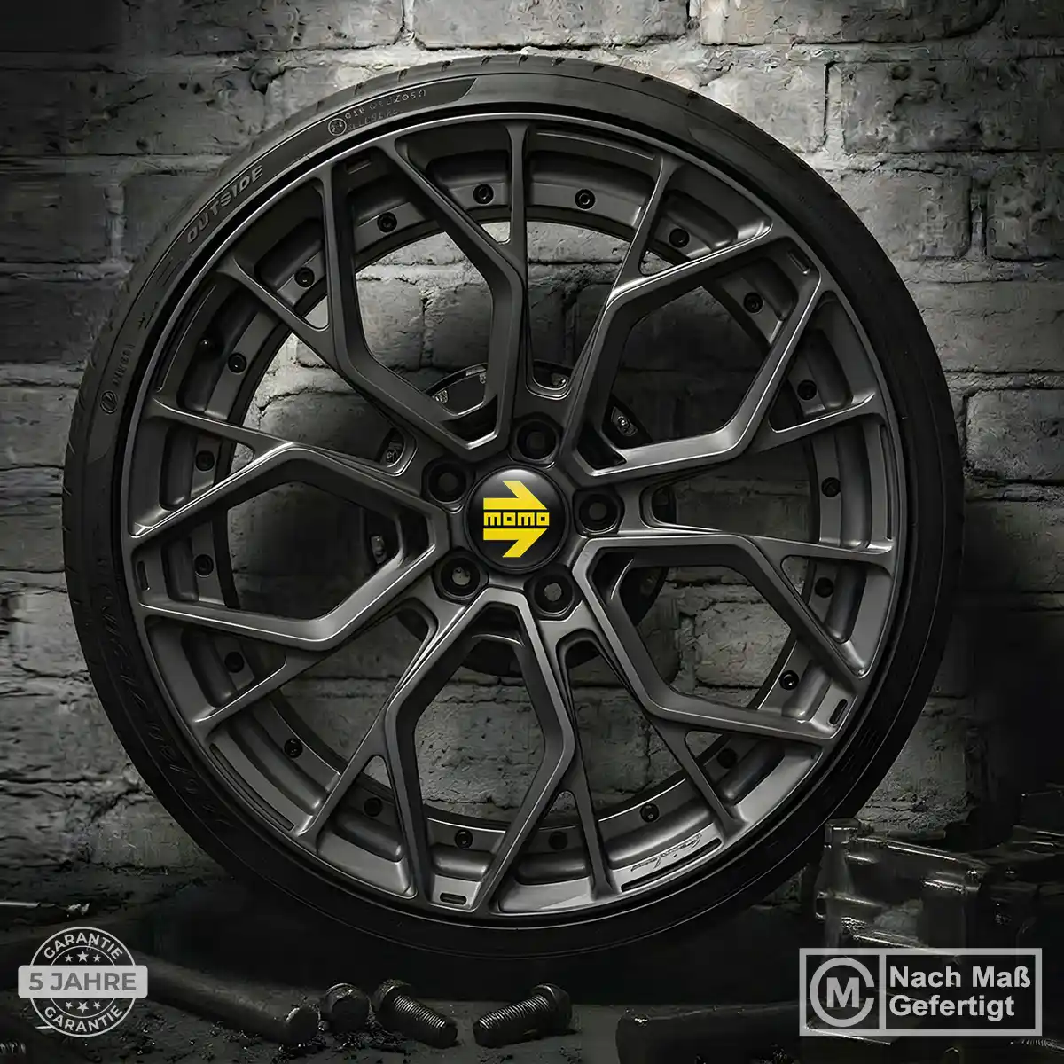 MOMO Emblem Silikon Aufkleber Radkappen Luxus-Edition