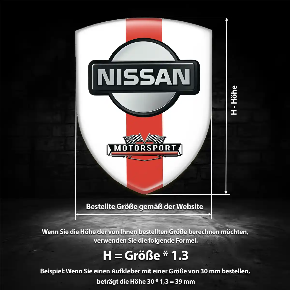 Nissan 3D Gel Aufkleber Ausdrucksstarkes Design