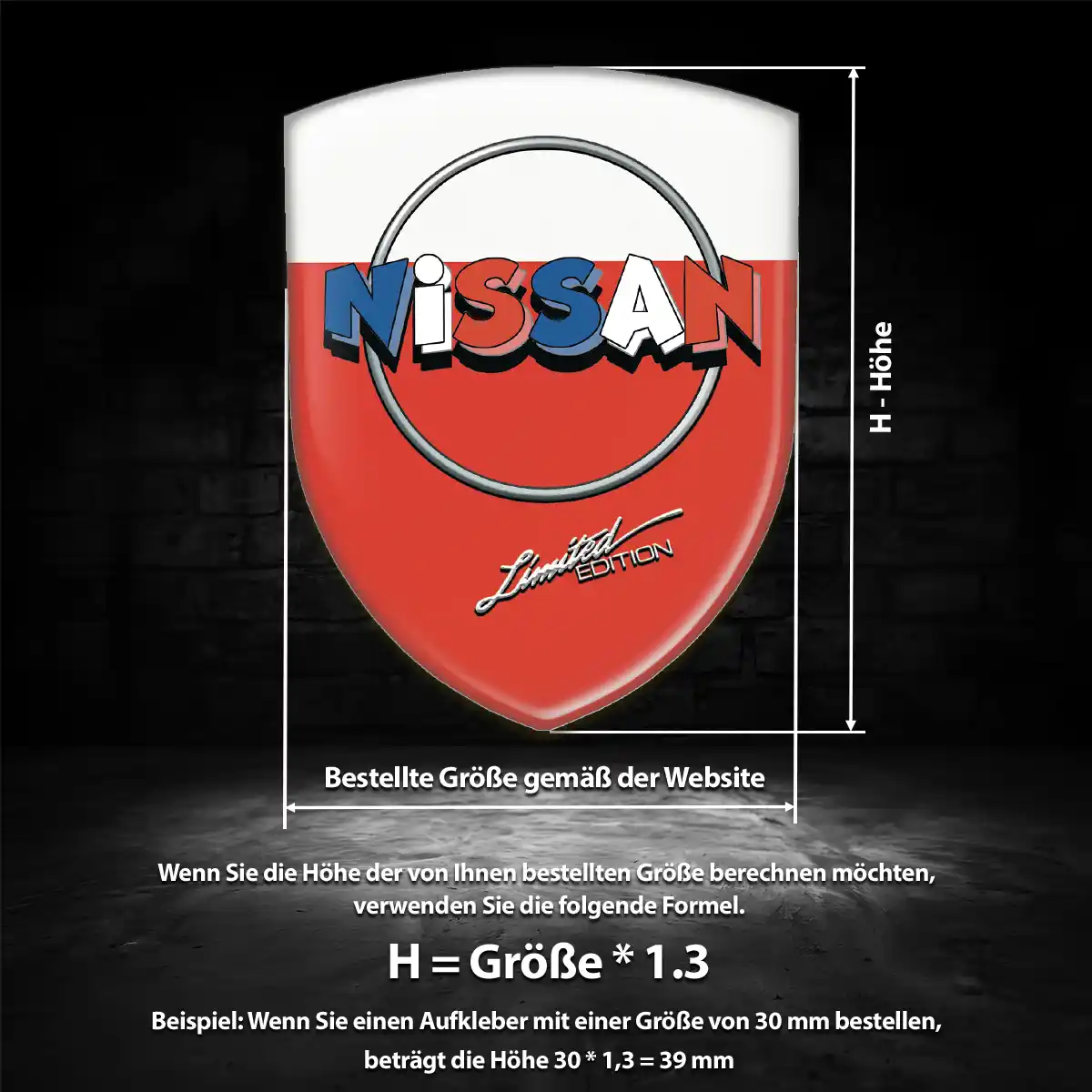 Nissan 3D Gel Aufkleber Auto Anspruchsvolles Design