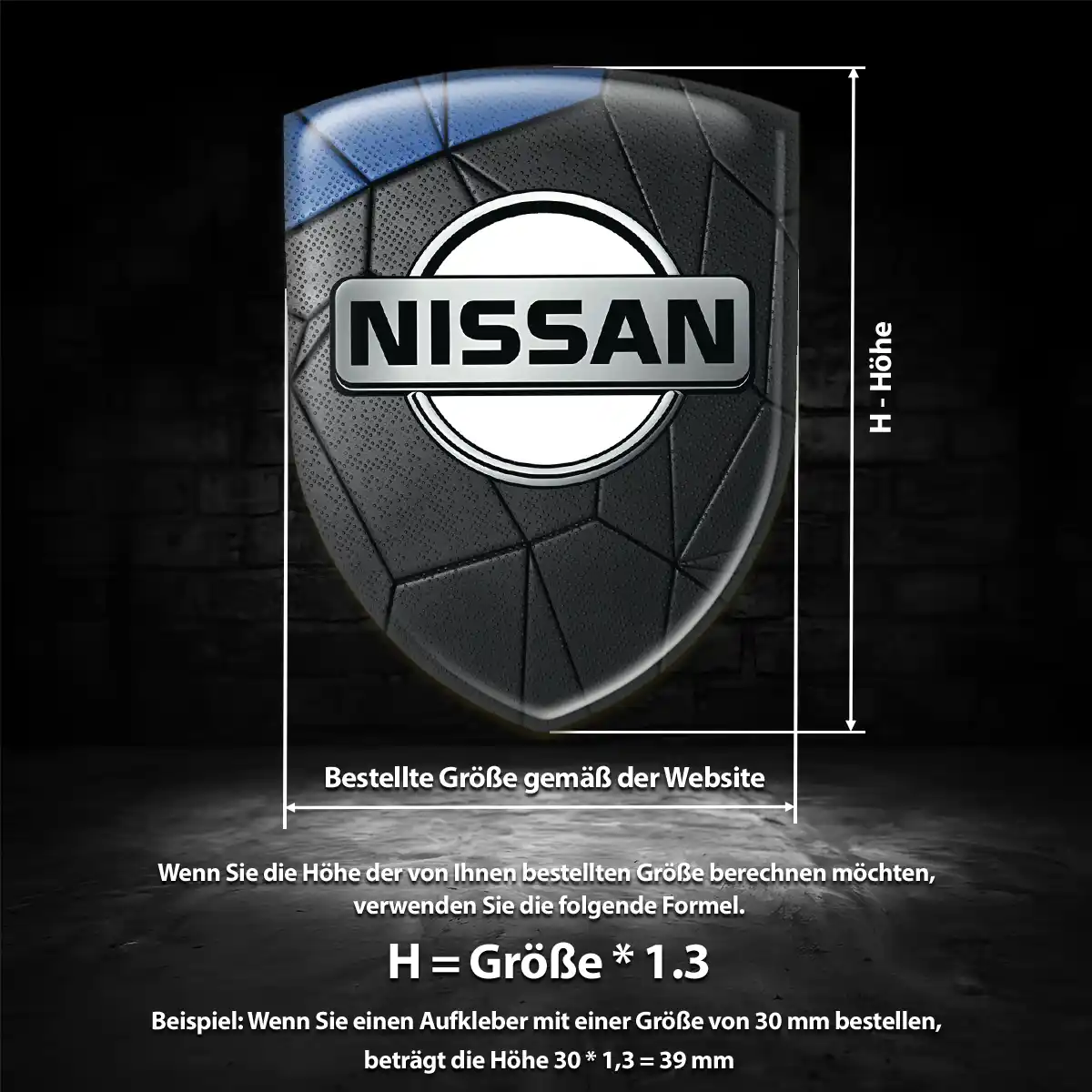 Nissan 3D Gel Aufkleber Auto Exterieurdesign