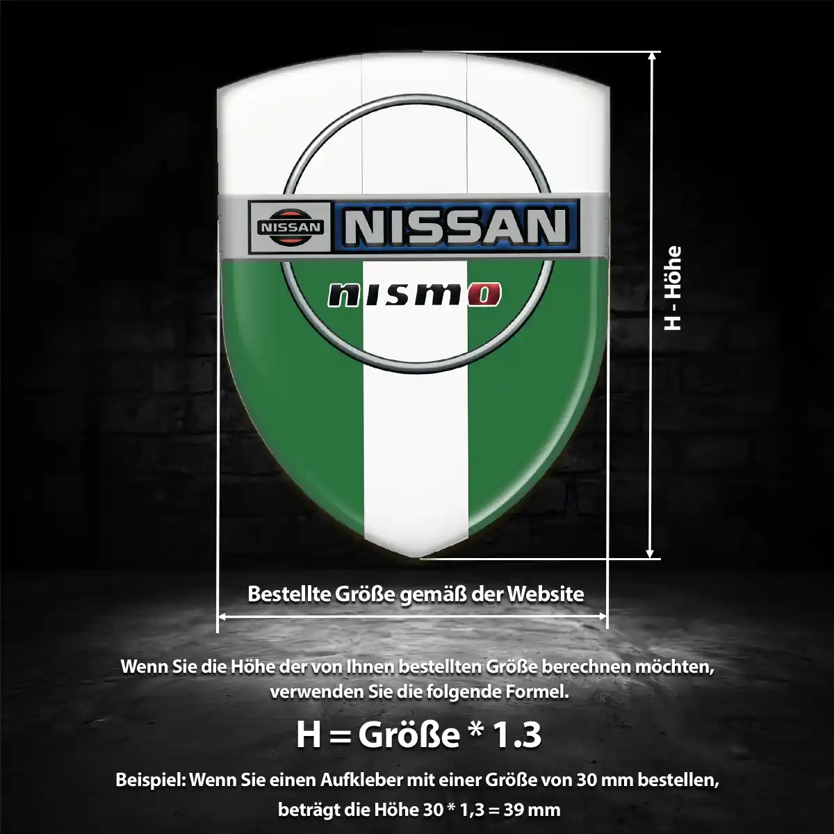 Nissan 3D Gel Aufkleber Auto Markenedition