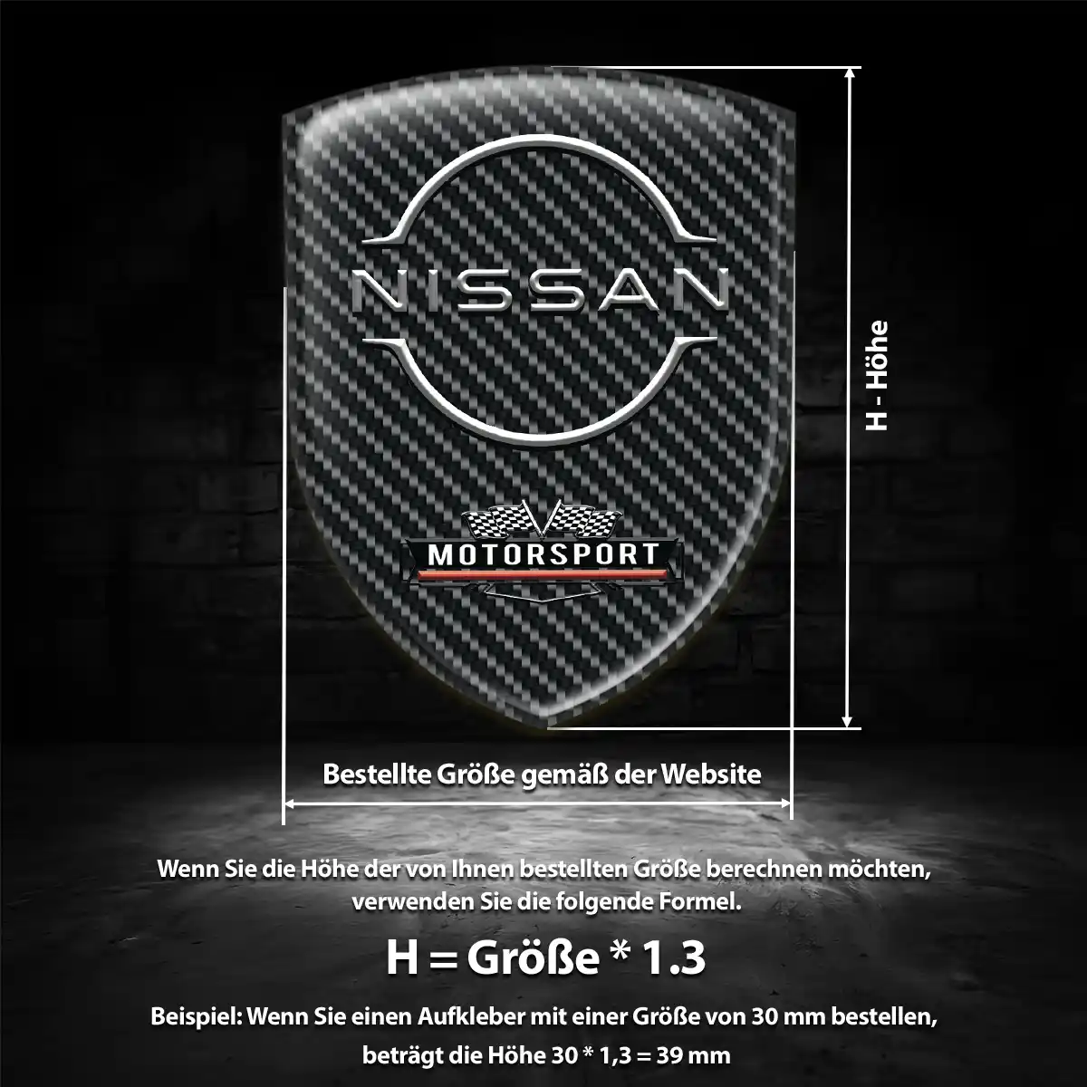 Nissan 3D Gel Aufkleber Auto Modernes Design