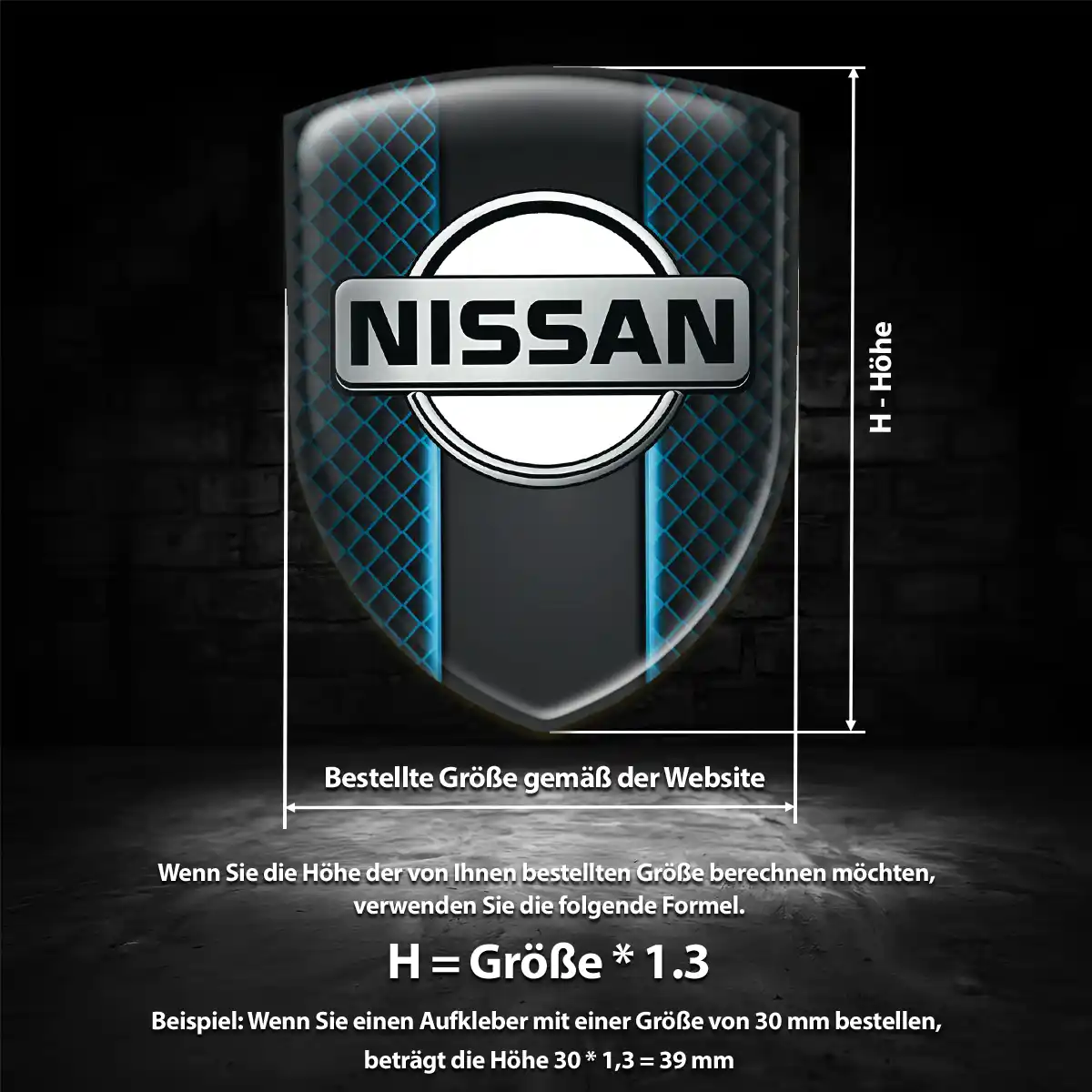 Nissan 3D Gel Aufkleber Auto Premiumqualität