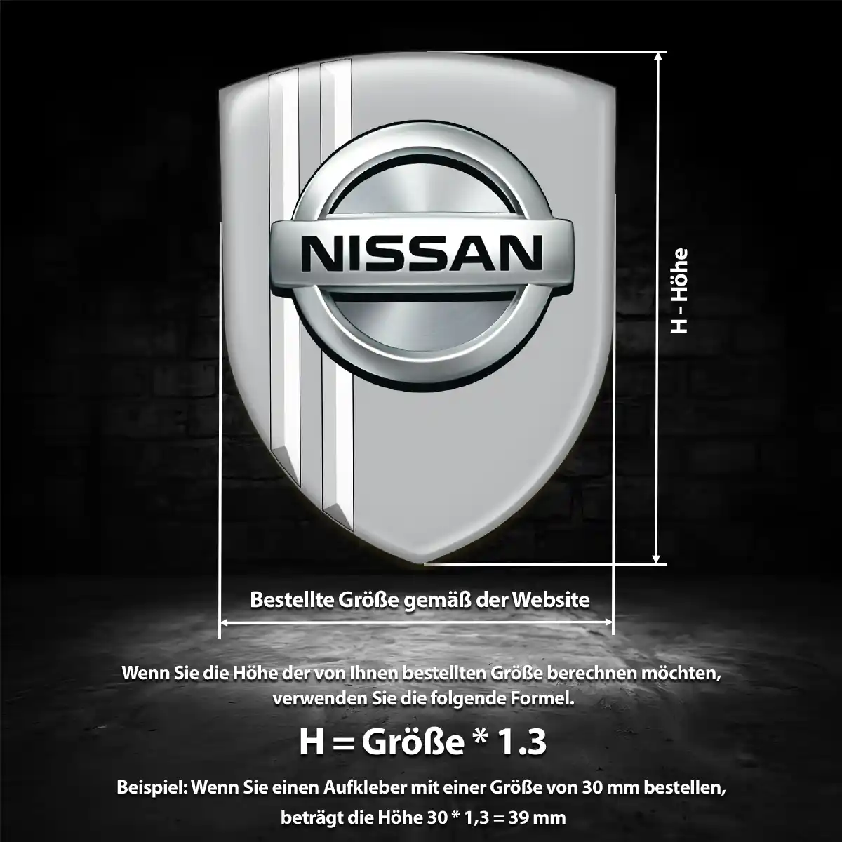 Nissan 3D Gel Aufkleber Elegantes Design