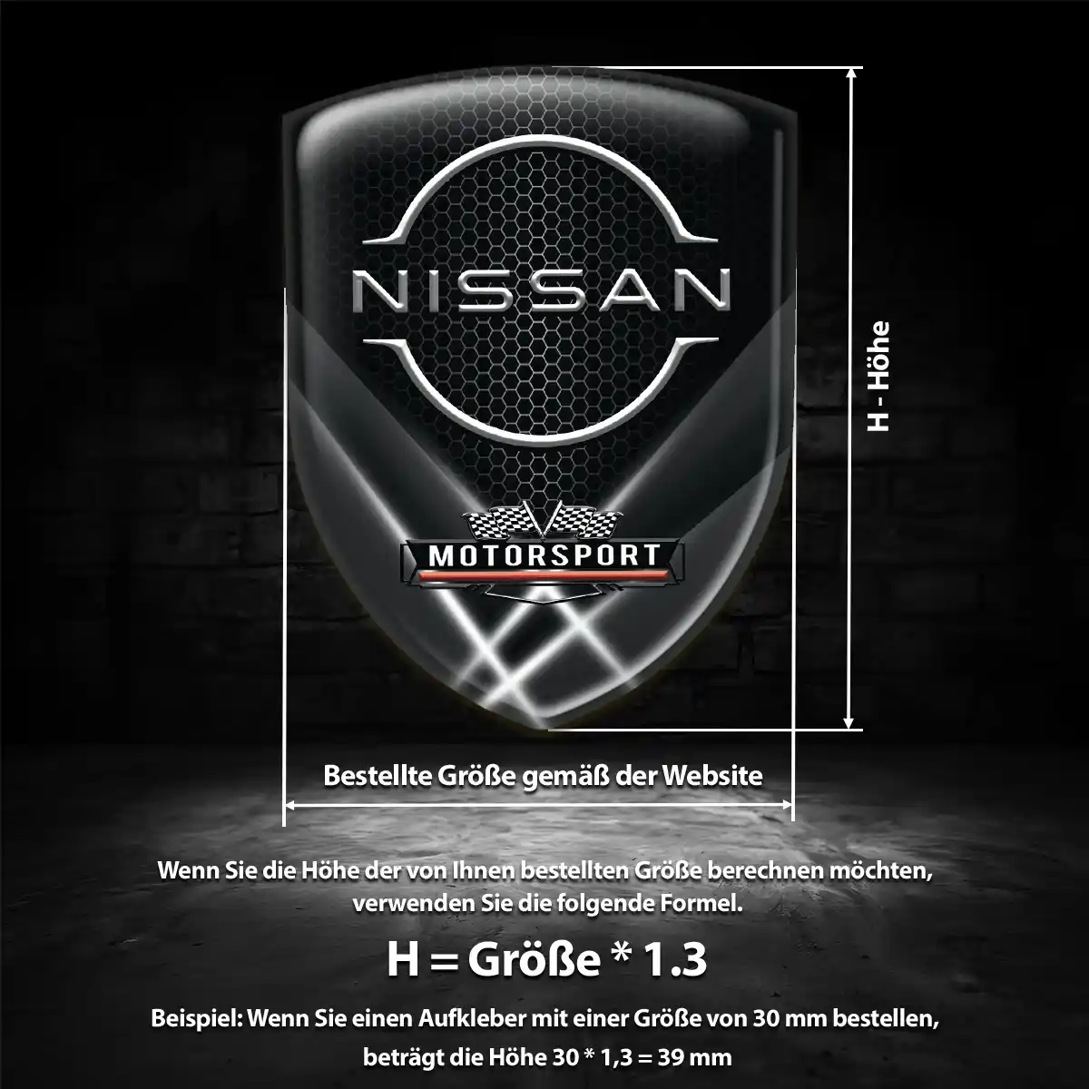 Nissan 3D Gel Aufkleber Emblem Auto Exterieurdesign