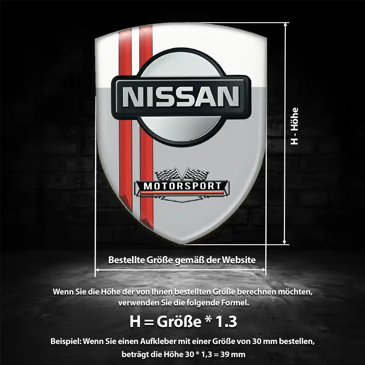 Nissan 3D Gel Aufkleber Emblem Auto Hochwertiges Harz