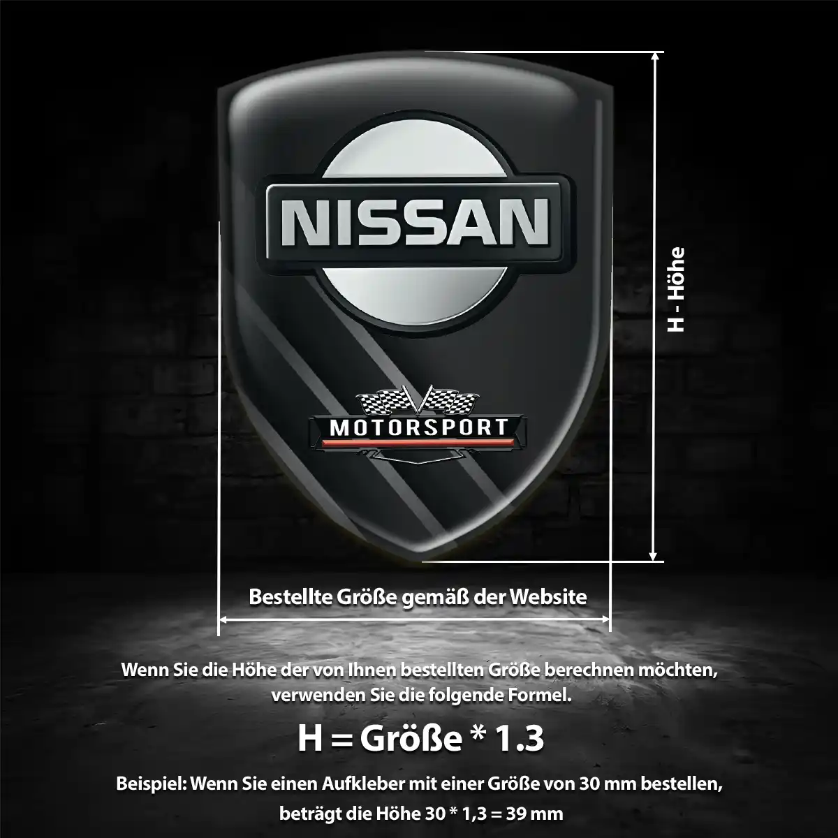 Nissan 3D Gel Aufkleber Emblem Auto Interieurdesign