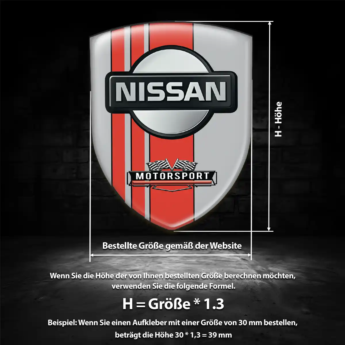Nissan 3D Gel Aufkleber Emblem Auto Premiumqualität