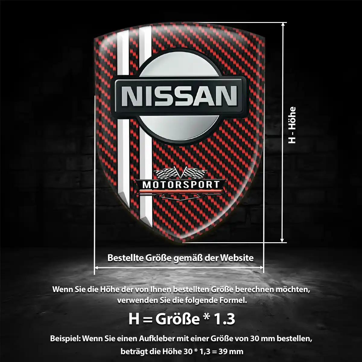 Nissan 3D Gel Aufkleber Emblem Auto Tuningfahrzeug