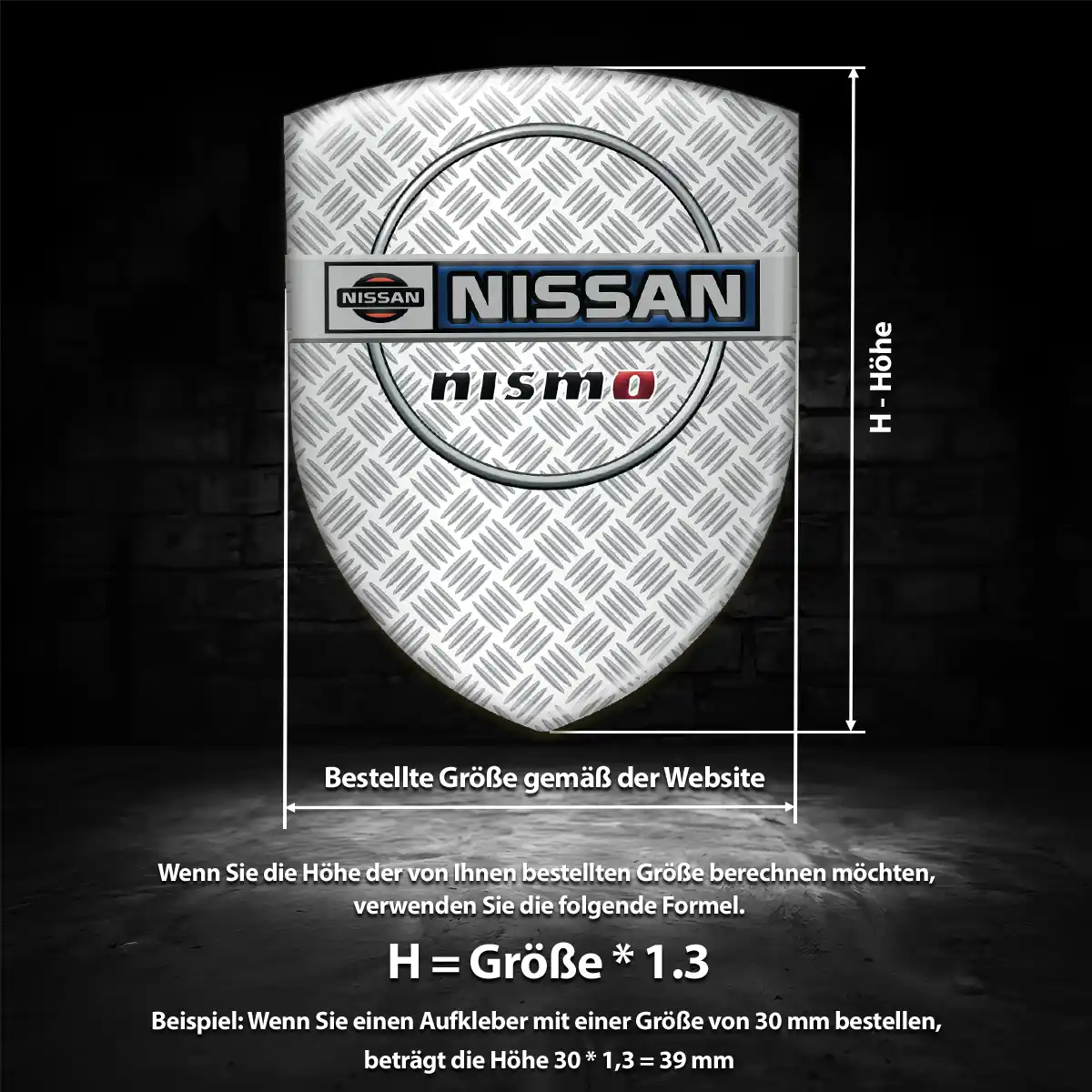Nissan 3D Gel Aufkleber Emblem Edles Design