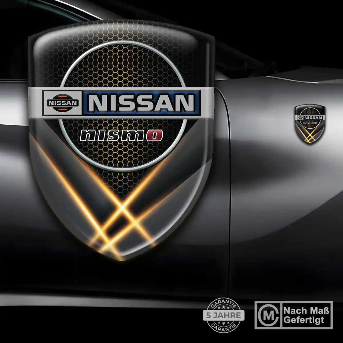 Nissan 3D Gel Aufkleber Emblem Interieurdesign