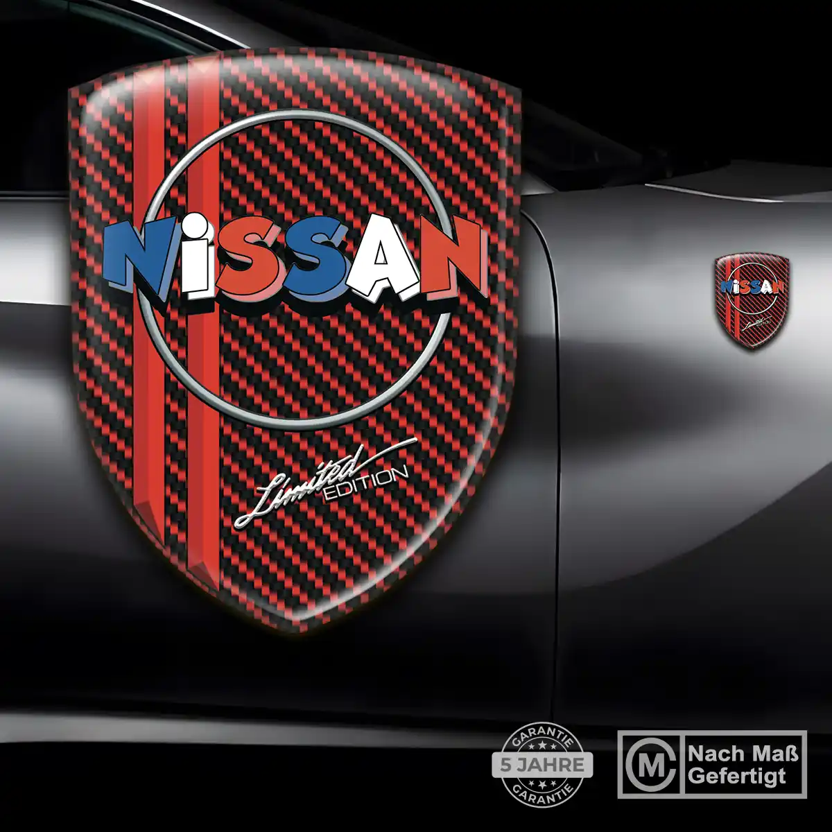 Nissan 3D Gel Aufkleber Emblem Markenedition