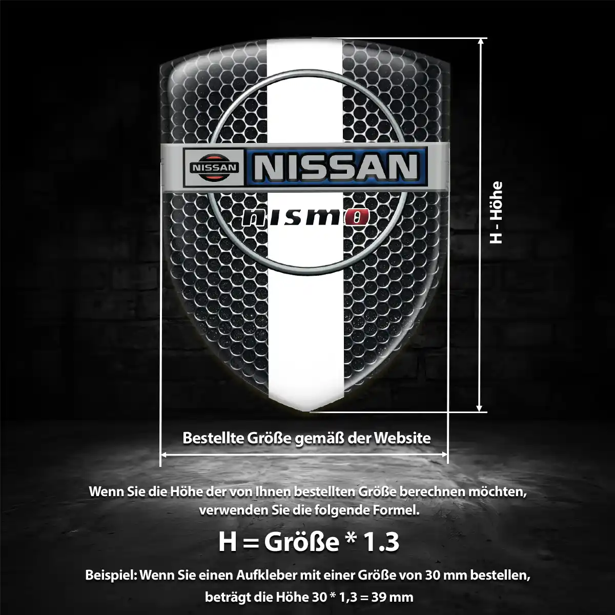 Nissan 3D Gel Aufkleber Emblem Modernes Design