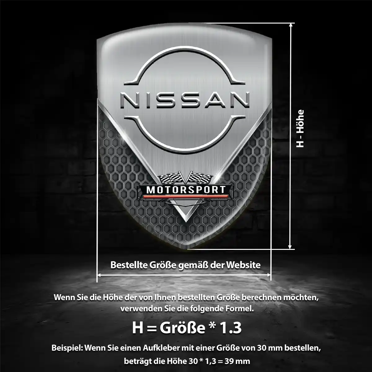 Nissan 3D Gel Aufkleber Emblem Stilvolles Design