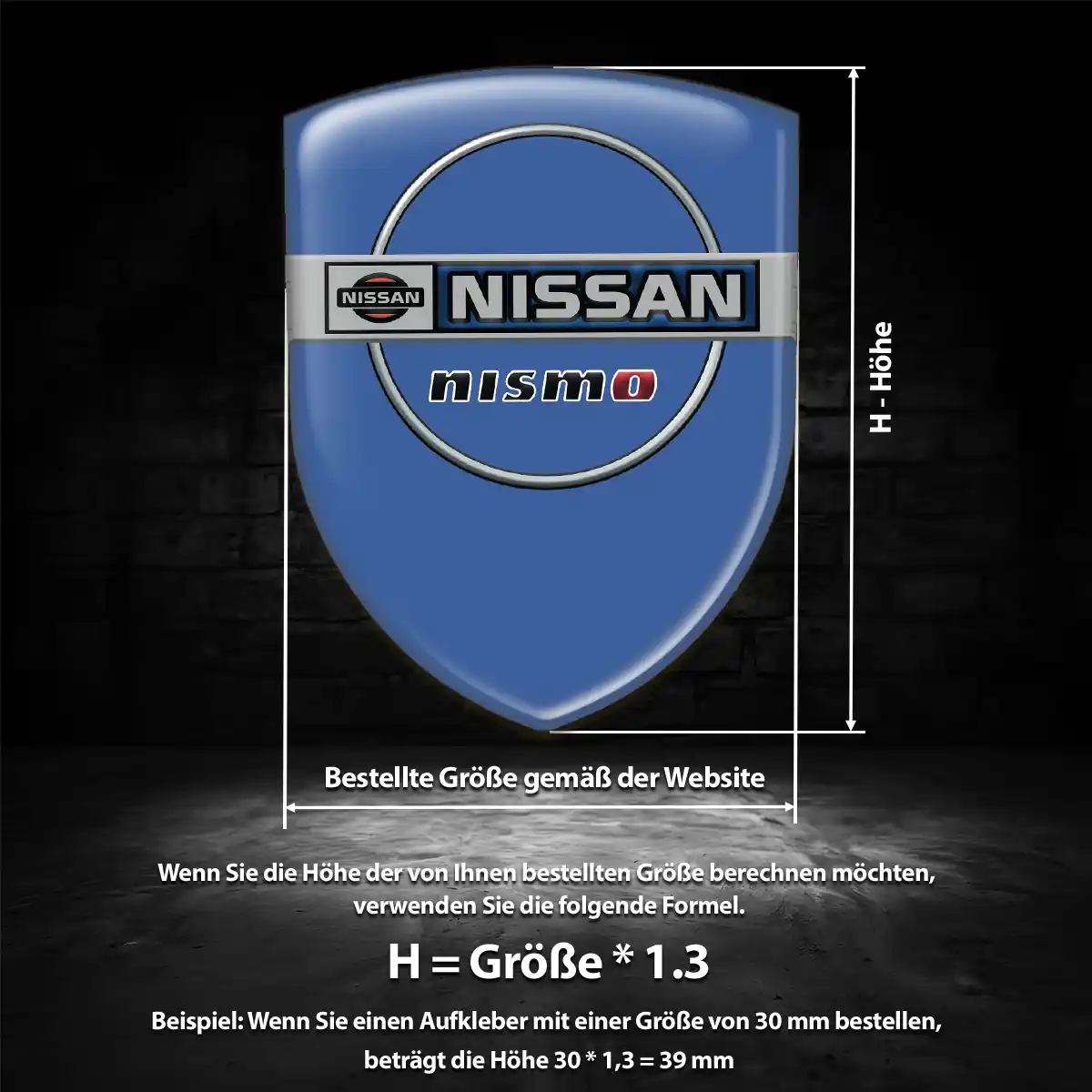 Nissan 3D Gel Aufkleber Embleme Anspruchsvolles Design