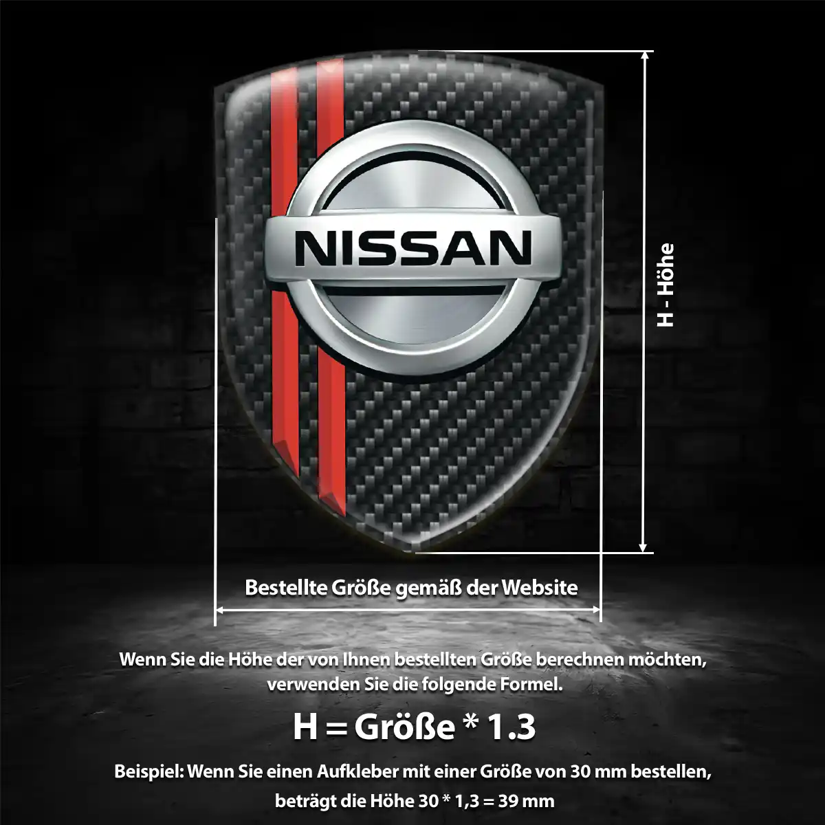 Nissan 3D Gel Aufkleber Embleme Auto Hochwertiges Harz