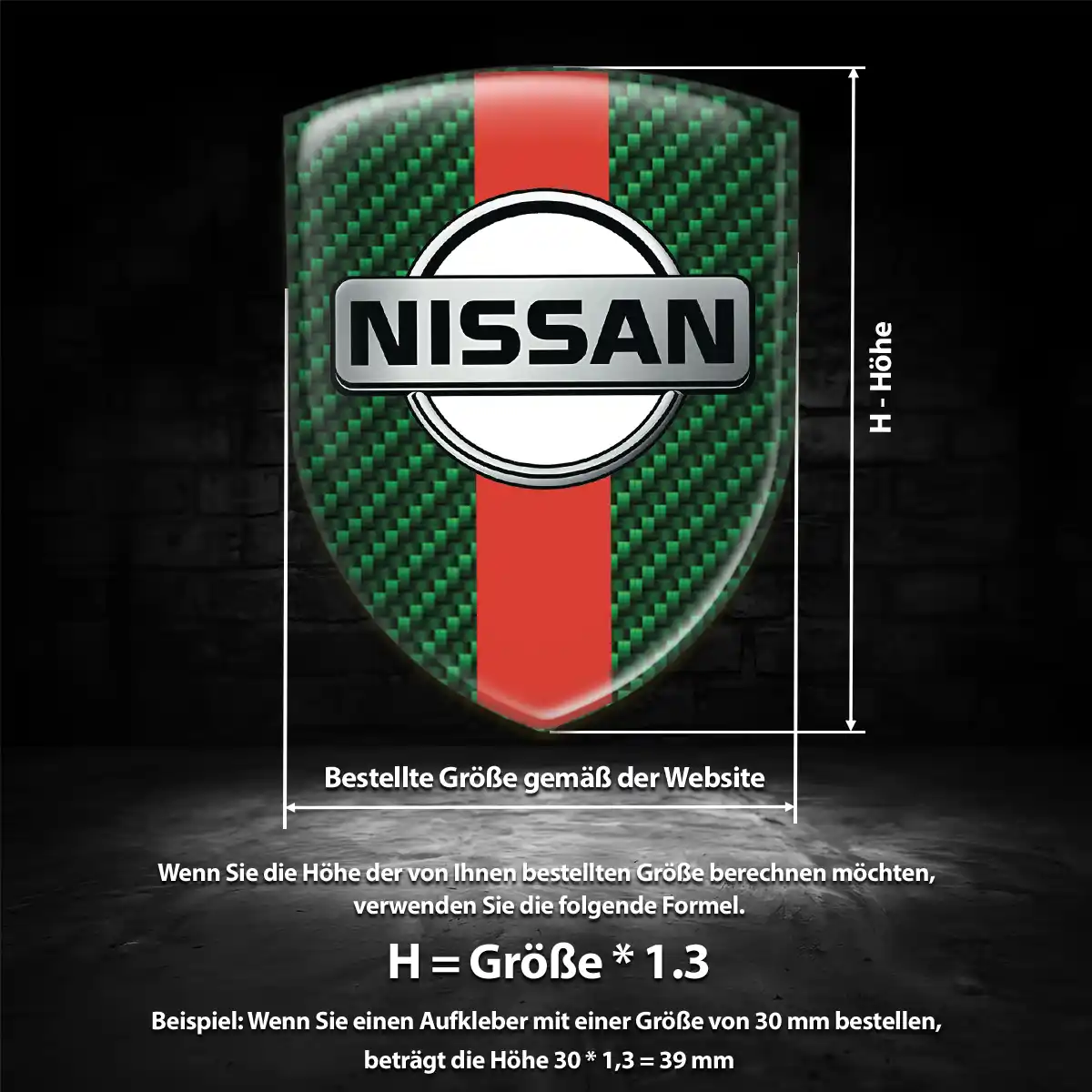 Nissan 3D Gel Aufkleber Embleme Edles Design