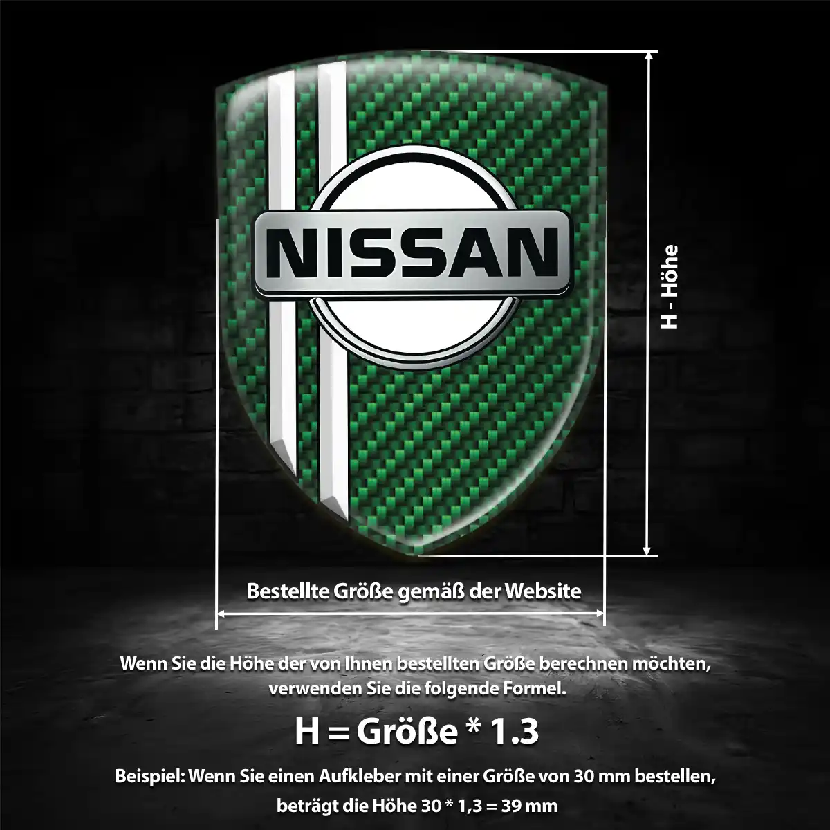 Nissan 3D Gel Aufkleber Embleme Elegantes Design