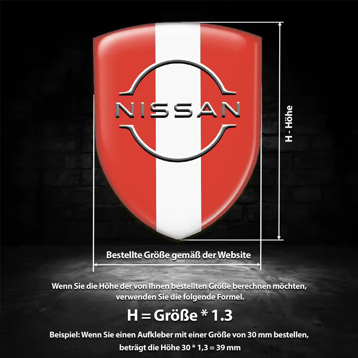 Nissan 3D Gel Aufkleber Embleme Exterieurdesign