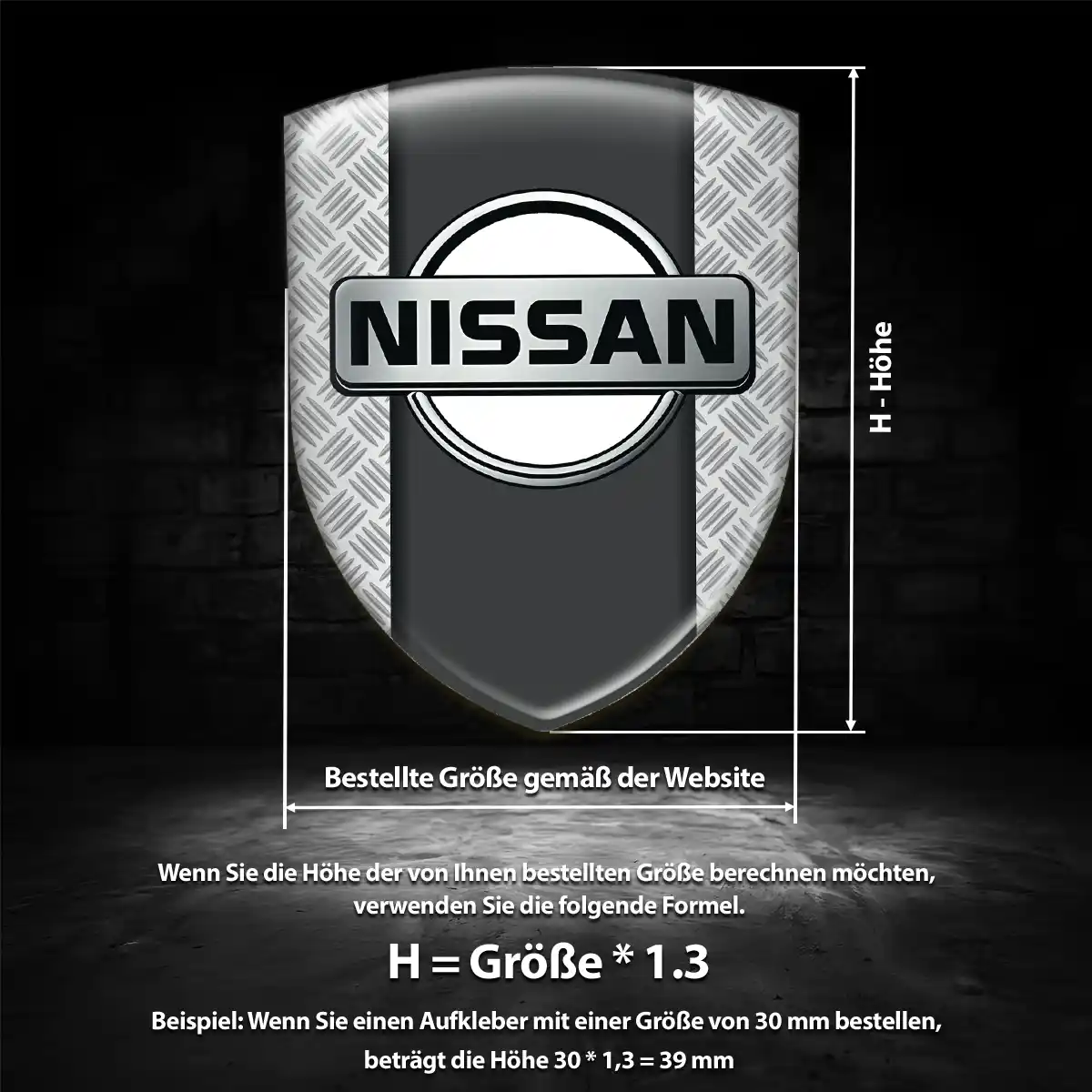 Nissan 3D Gel Aufkleber Embleme Luxus-Edition