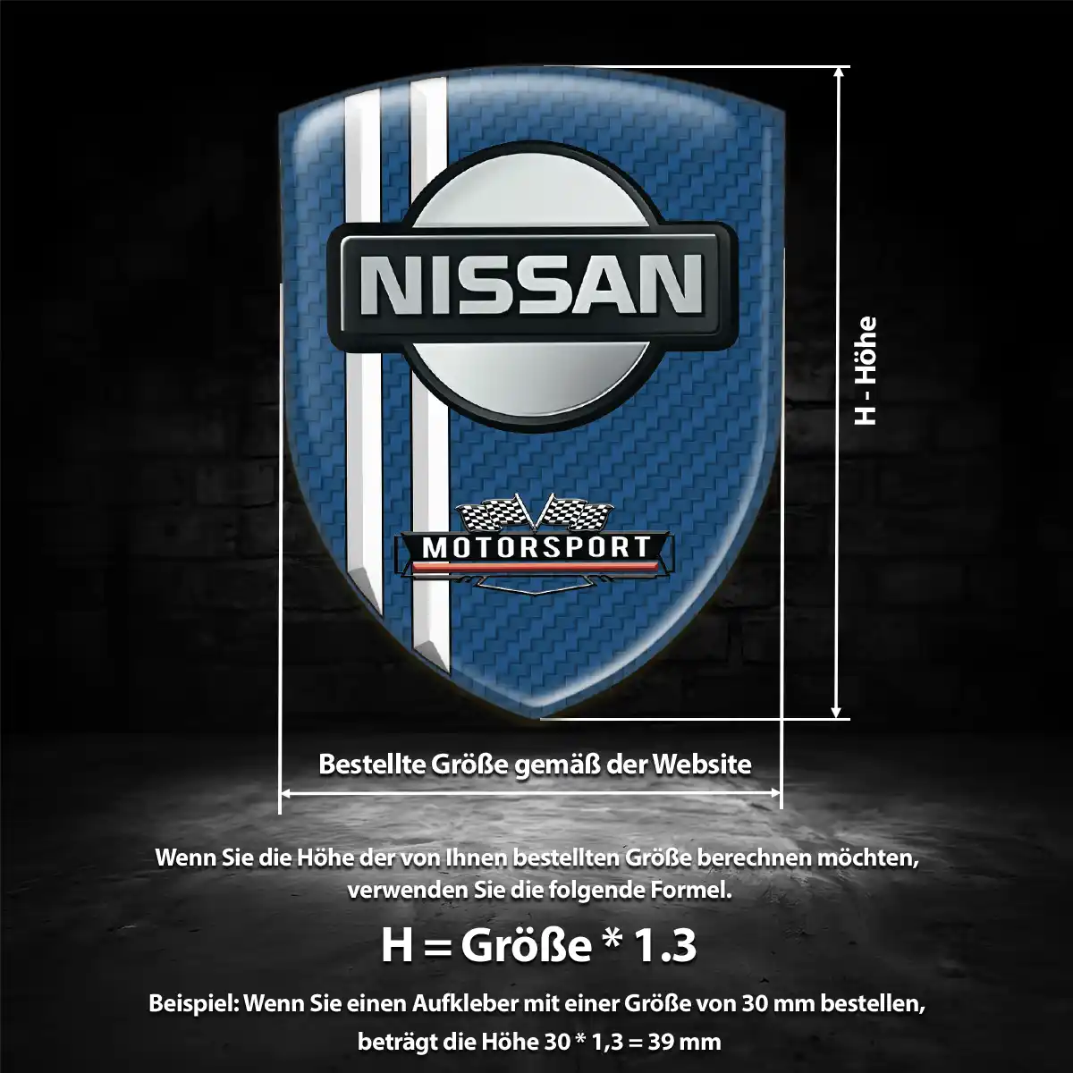 Nissan 3D Gel Aufkleber Embleme Modernes Design