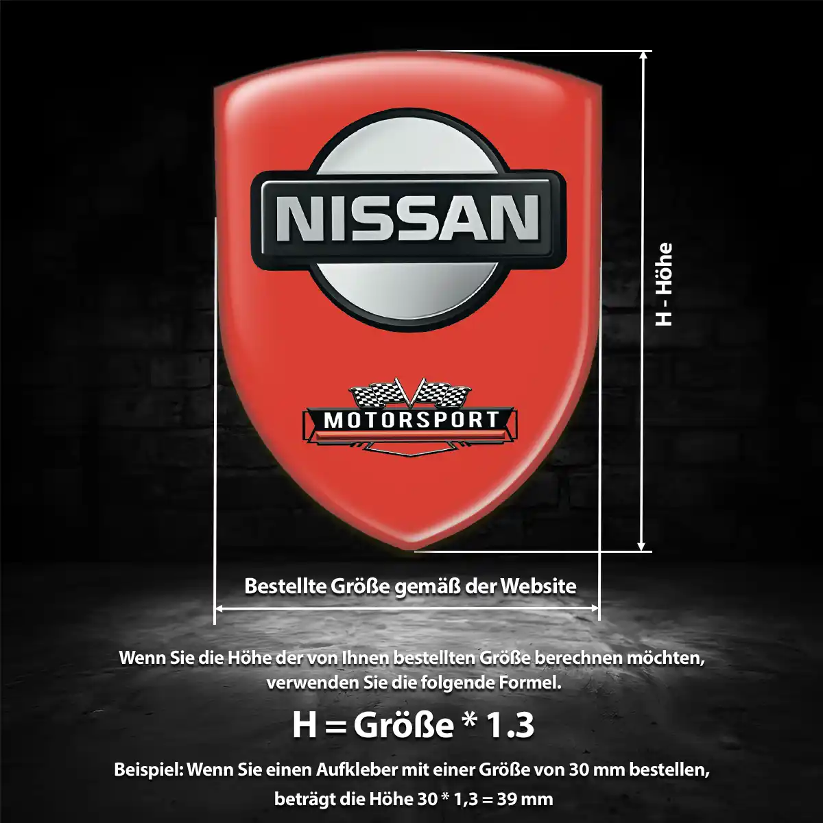 Nissan 3D Gel Aufkleber Embleme Premiumqualität