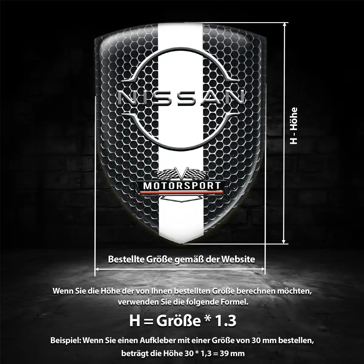 Nissan 3D Gel Aufkleber Embleme Tuningfahrzeug