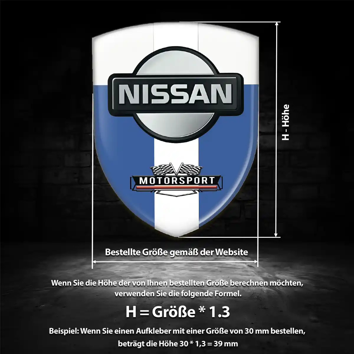 Nissan 3D Gel Aufkleber Hochwertiges Harz