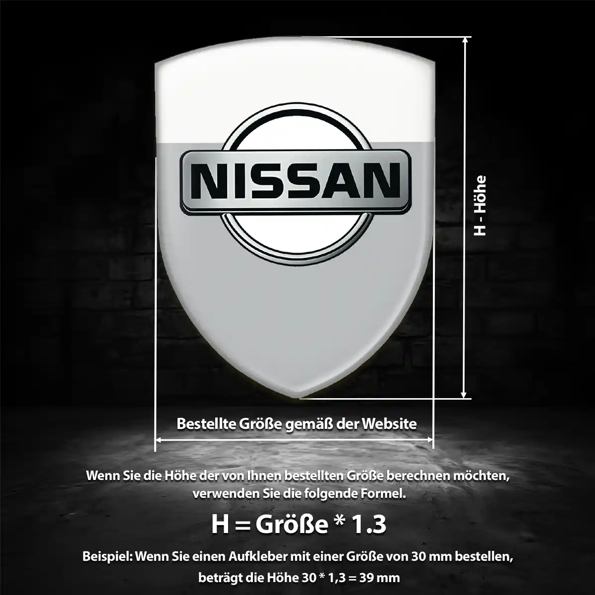 Nissan 3D Gel Aufkleber Luxus-Edition