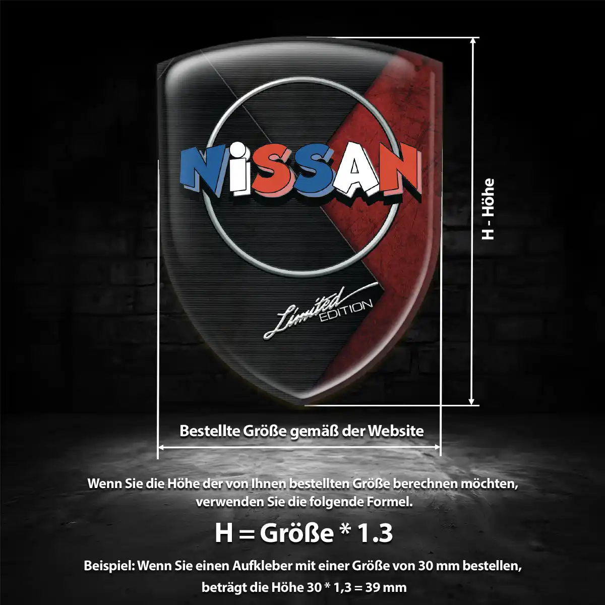 Nissan 3D Gel Aufkleber Markenedition
