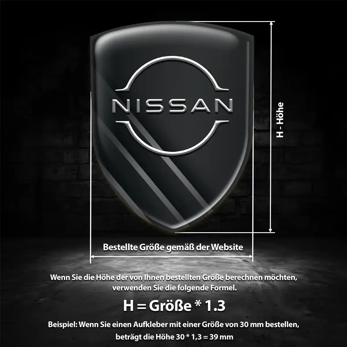 Nissan 3D Gel Aufkleber Modernes Design