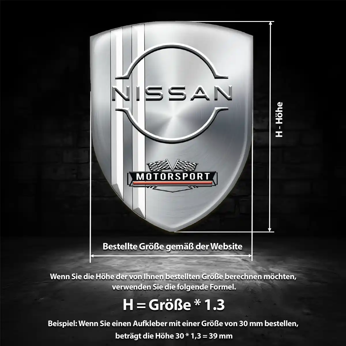Nissan 3D Gel Aufkleber Premium-Edition