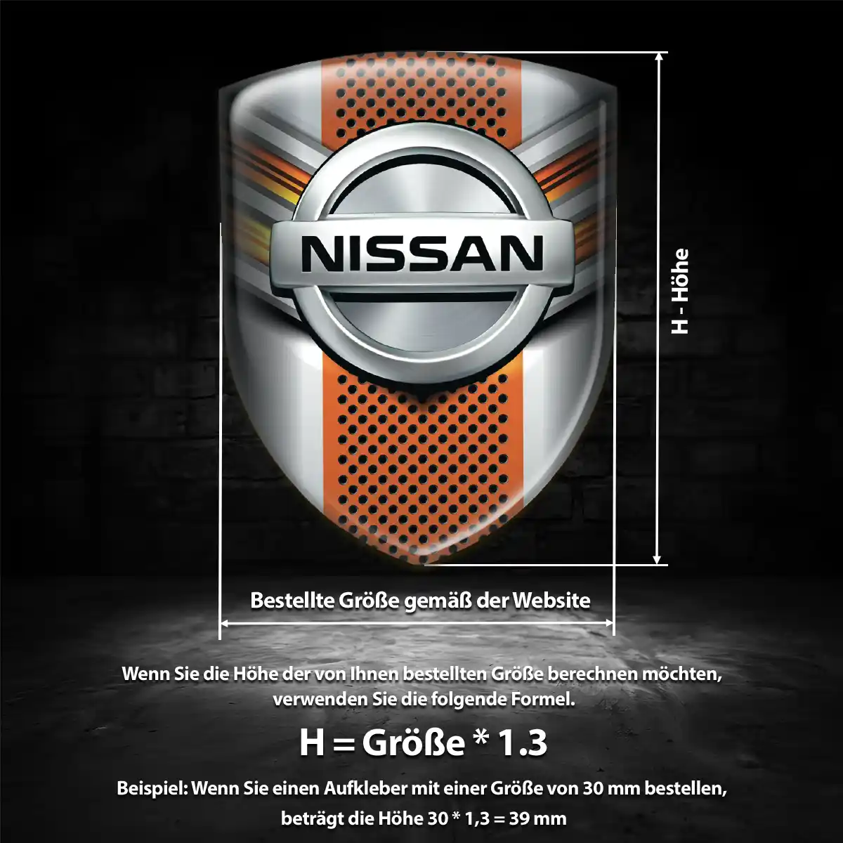 Nissan 3D Gel Aufkleber Premiumqualität