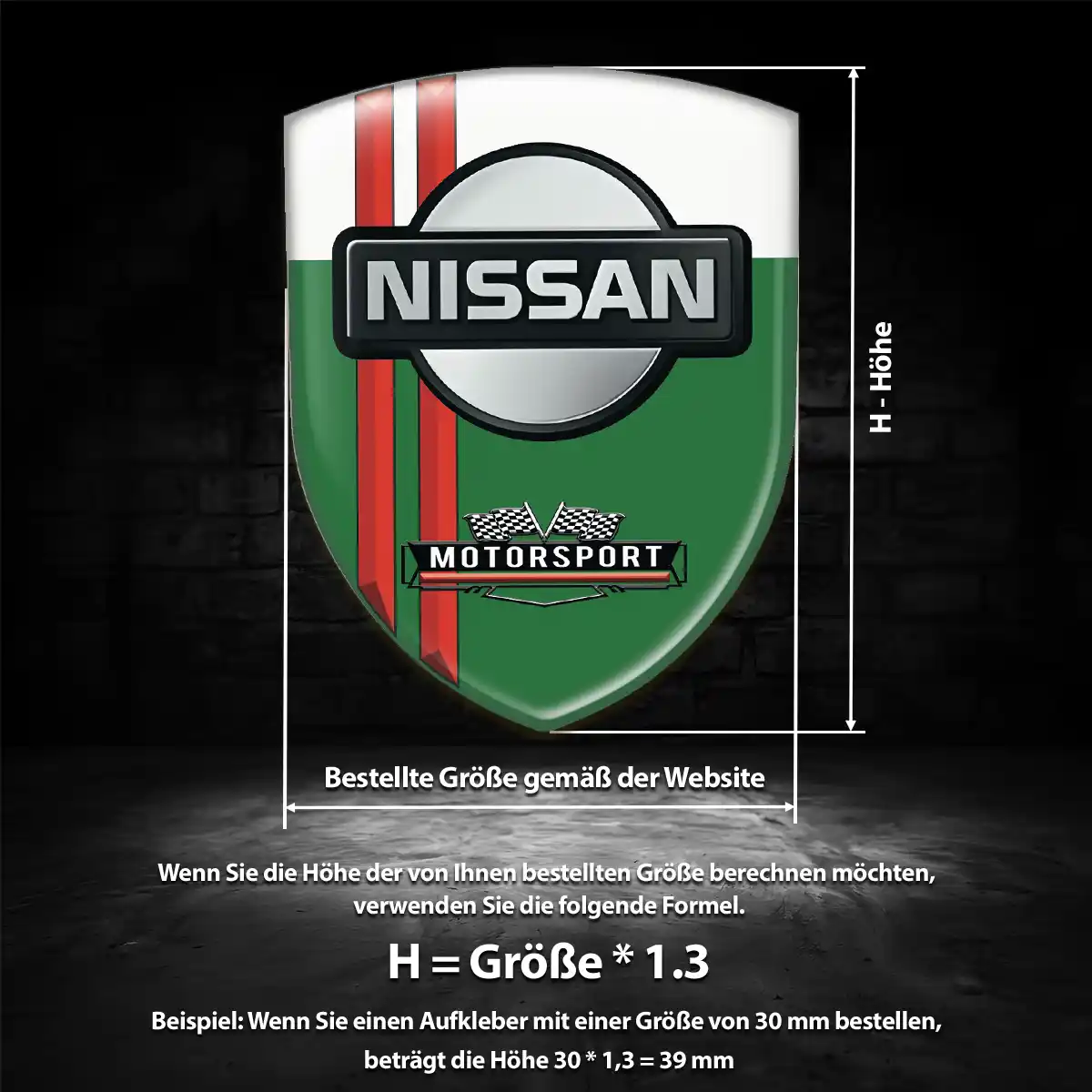 Nissan 3D Gel Aufkleber Silikon Anspruchsvolles Design