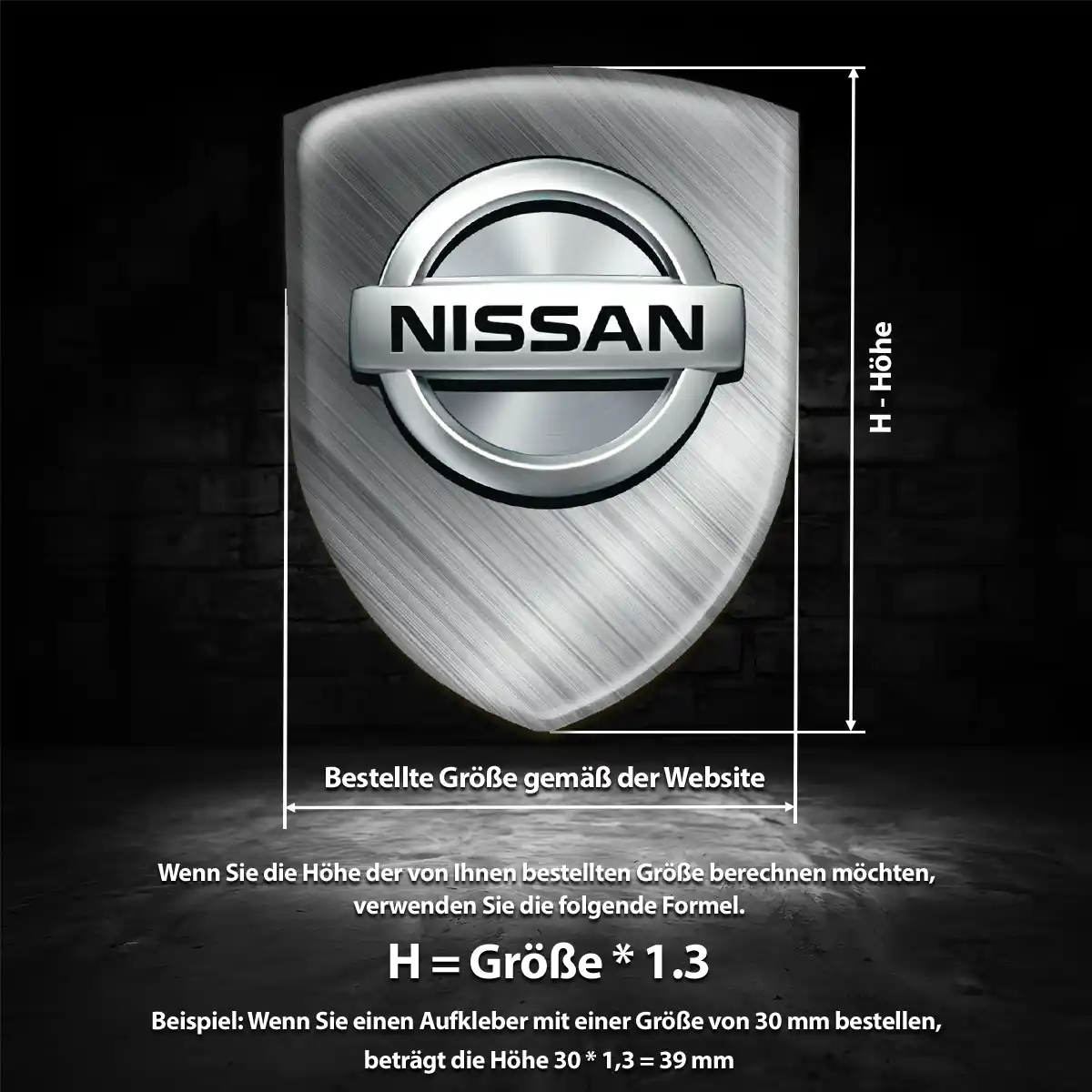 Nissan 3D Gel Aufkleber Silikon Auto Elegantes Design