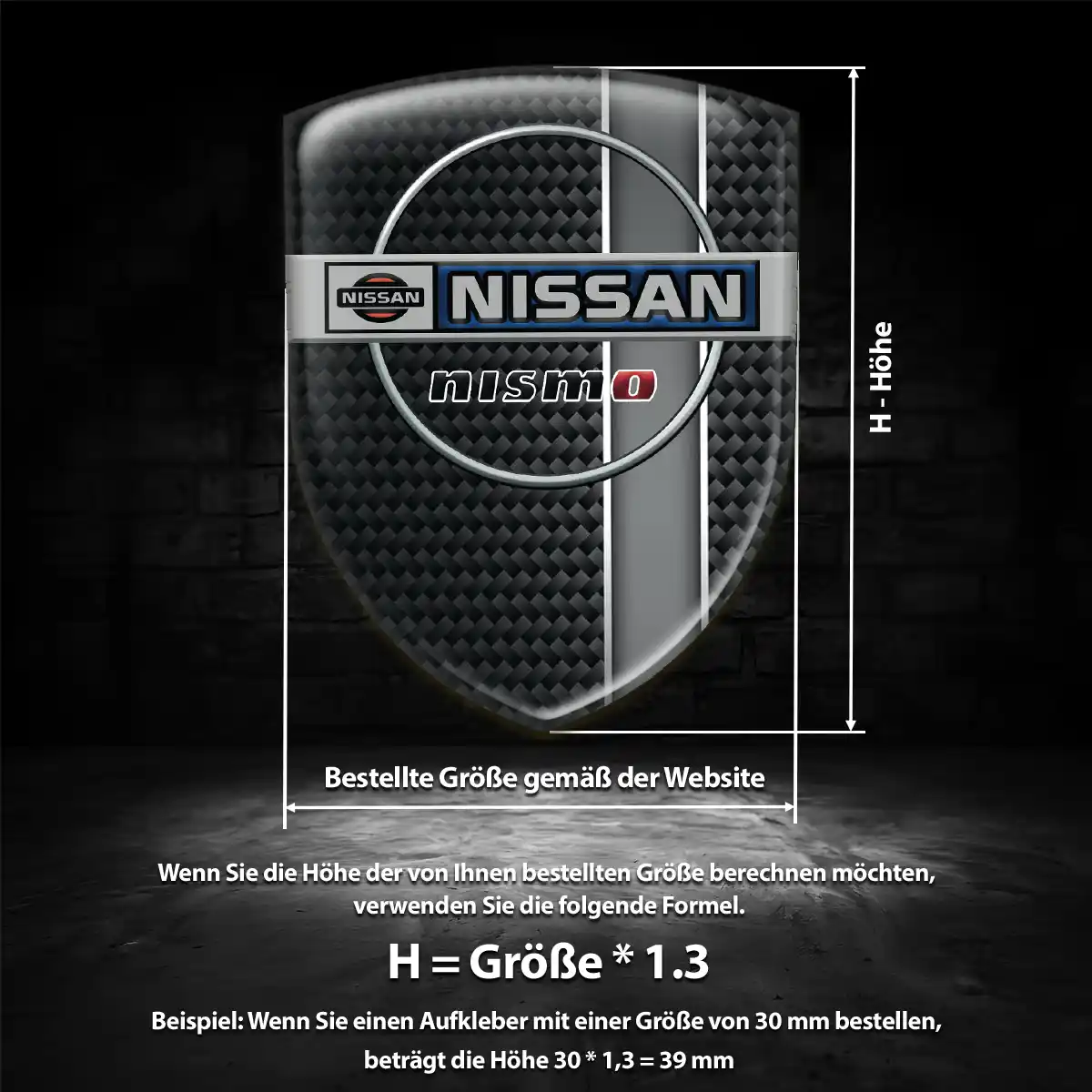 Nissan 3D Gel Aufkleber Silikon Auto Exterieurdesign