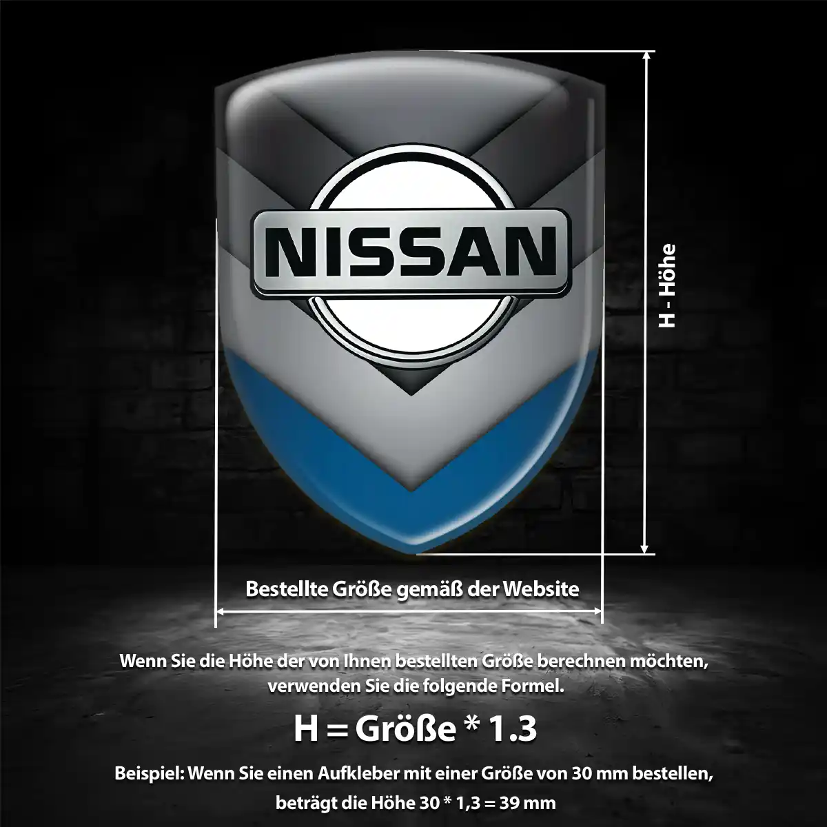 Nissan 3D Gel Aufkleber Silikon Auto Interieurdesign