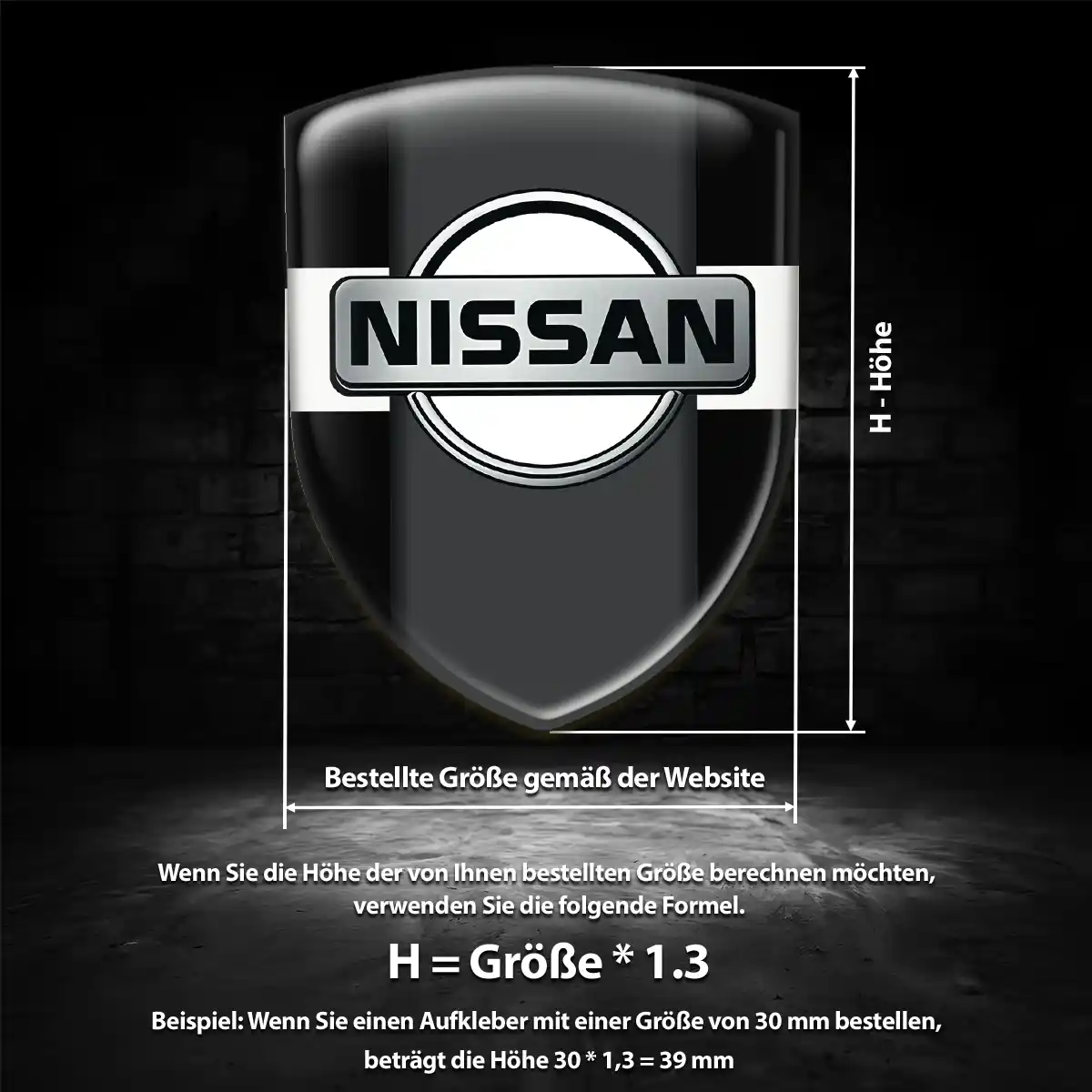 Nissan 3D Gel Aufkleber Silikon Auto Luxus-Edition