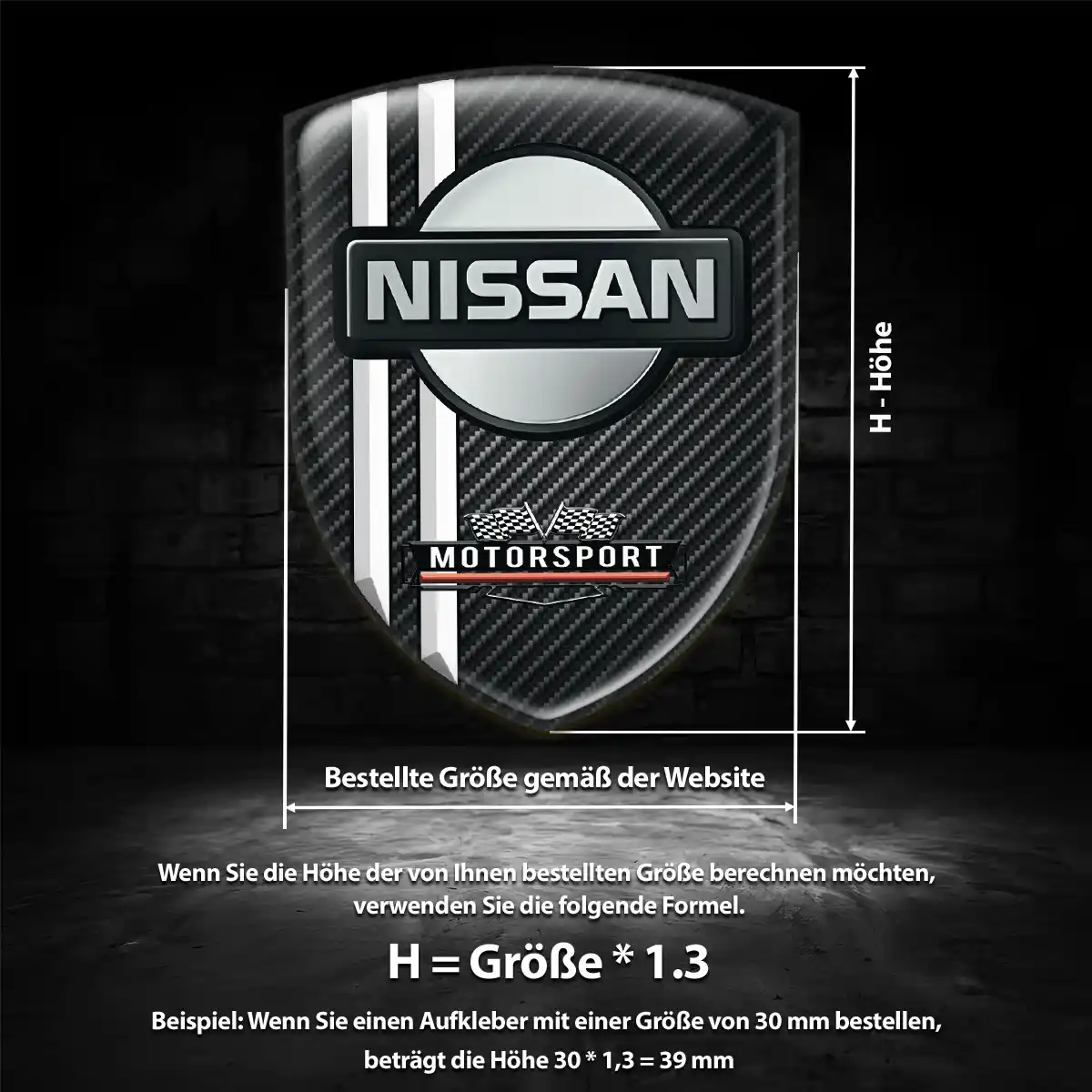 Nissan 3D Gel Aufkleber Silikon Auto Modernes Design
