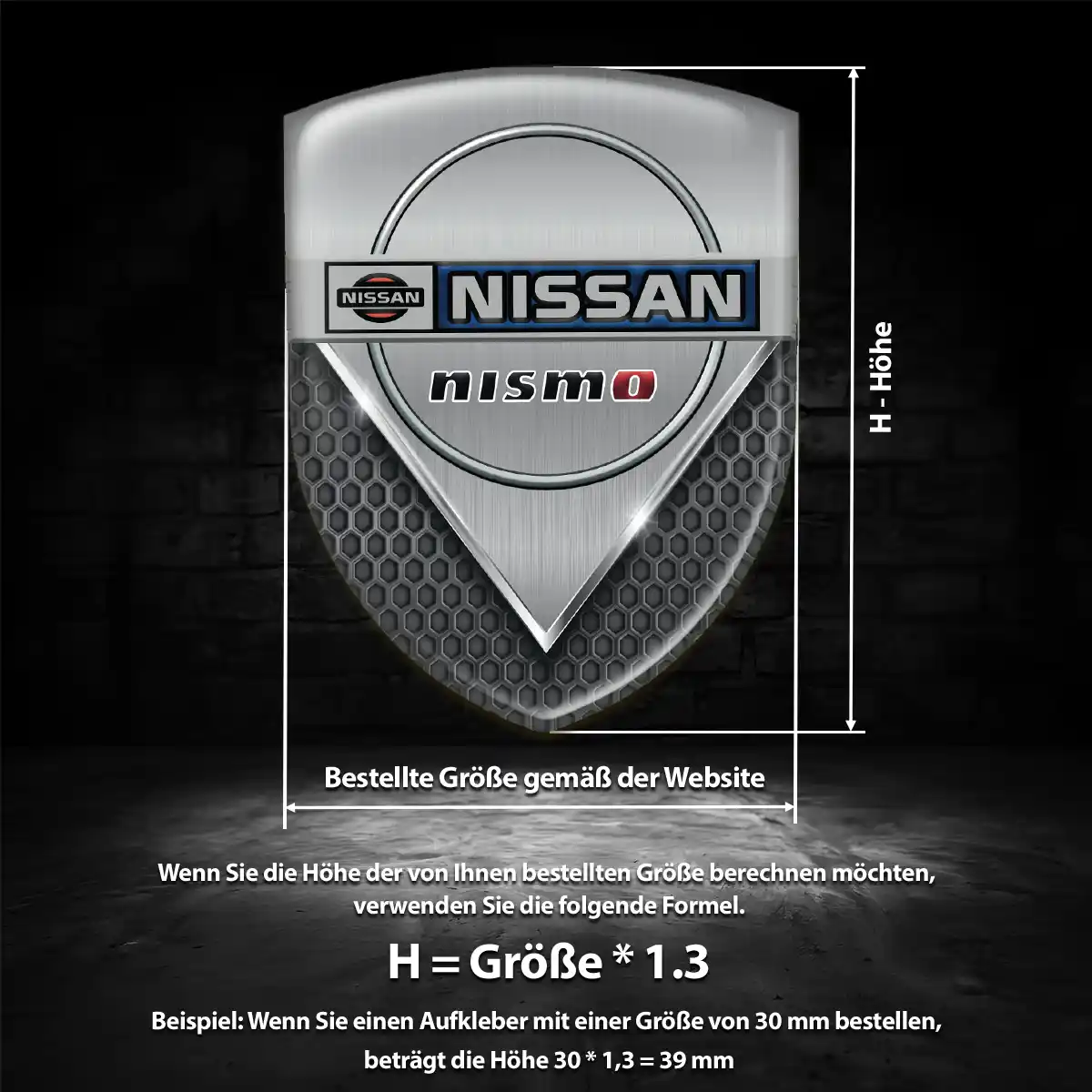 Nissan 3D Gel Aufkleber Silikon Auto Premium-Edition