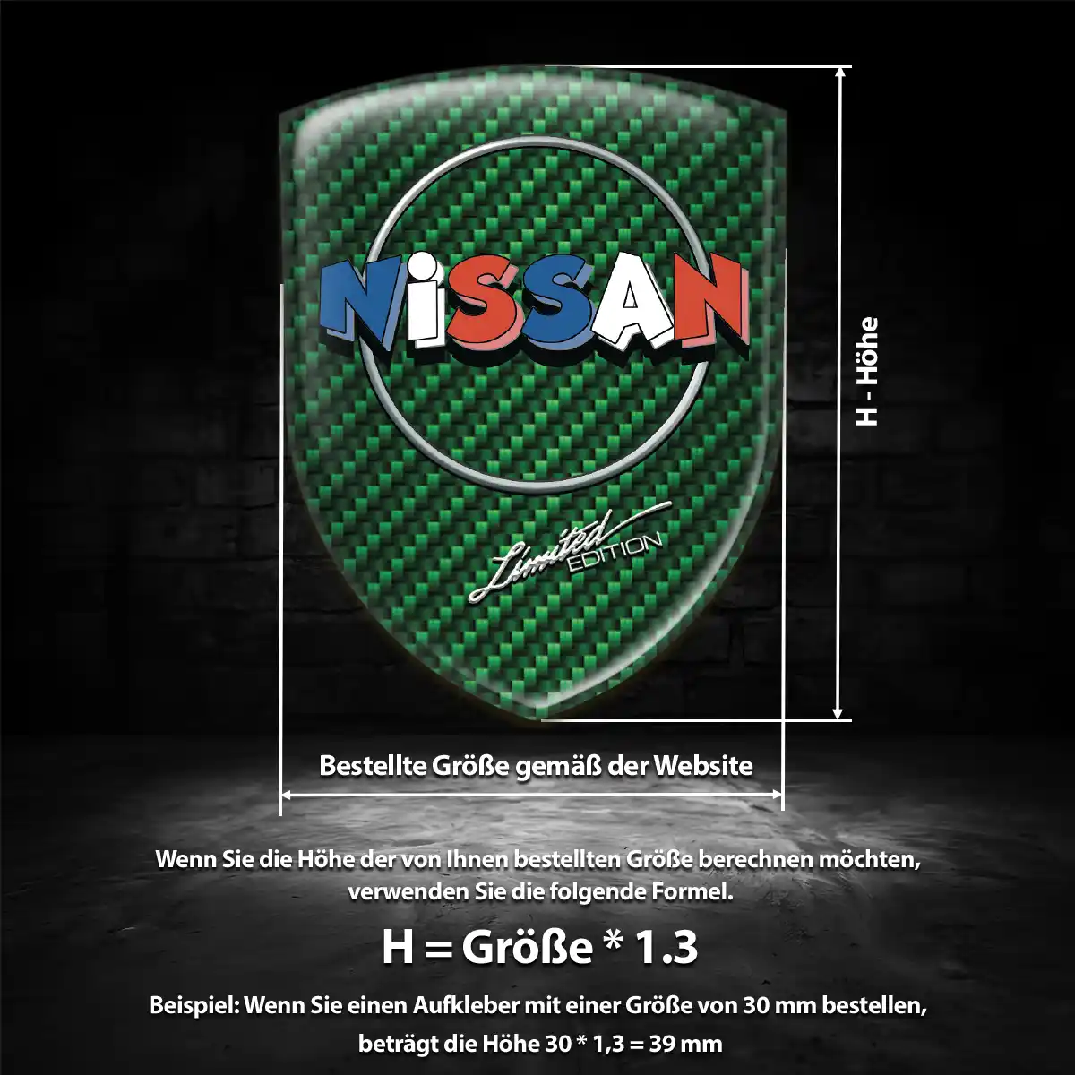 Nissan 3D Gel Aufkleber Silikon Auto Stilvolles Design