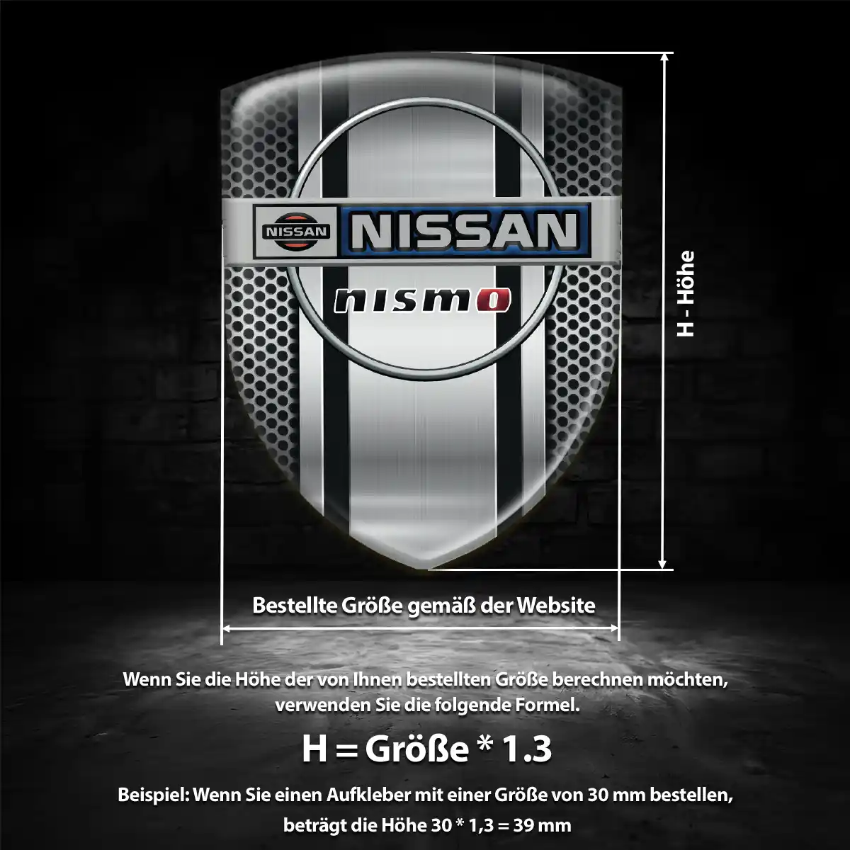 Nissan 3D Gel Aufkleber Silikon Auto Tuningfahrzeug