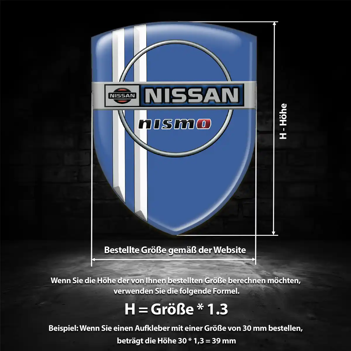 Nissan 3D Gel Aufkleber Silikon Erstklassige Qualität