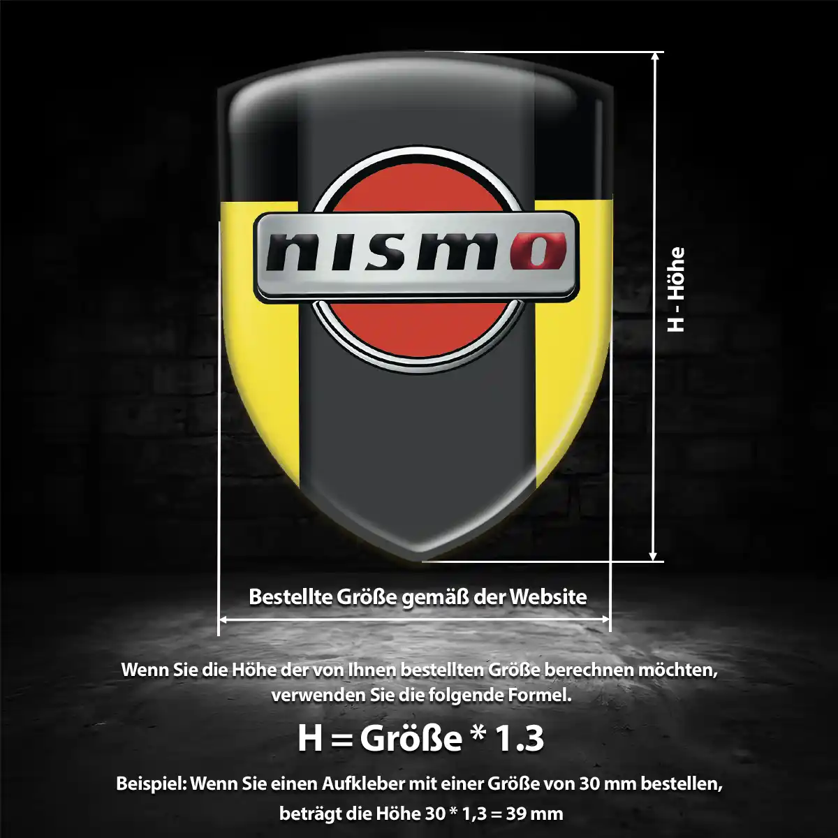 Nissan 3D Gel Aufkleber Silikon Exterieurdesign