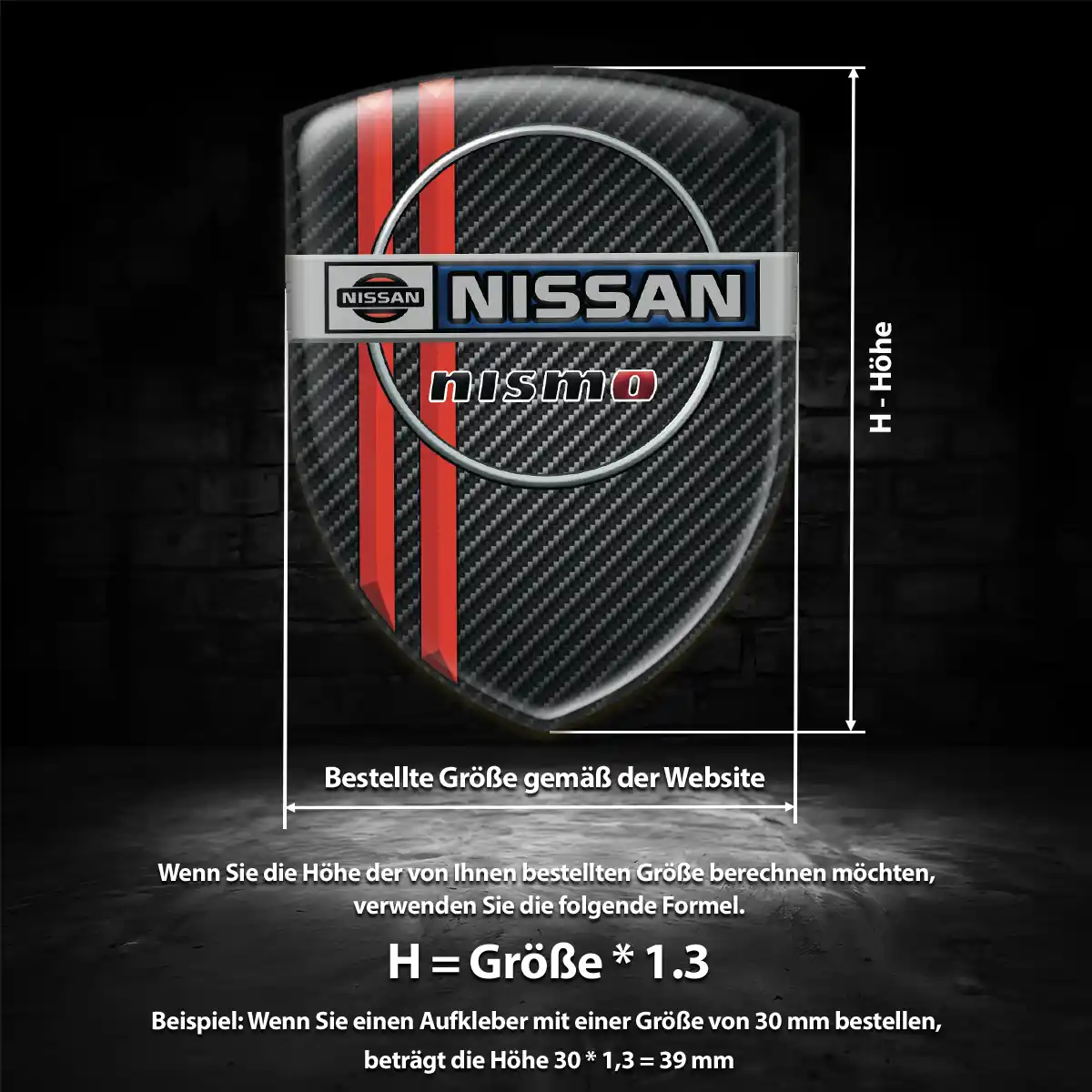 Nissan 3D Gel Aufkleber Silikon Höchste Qualität
