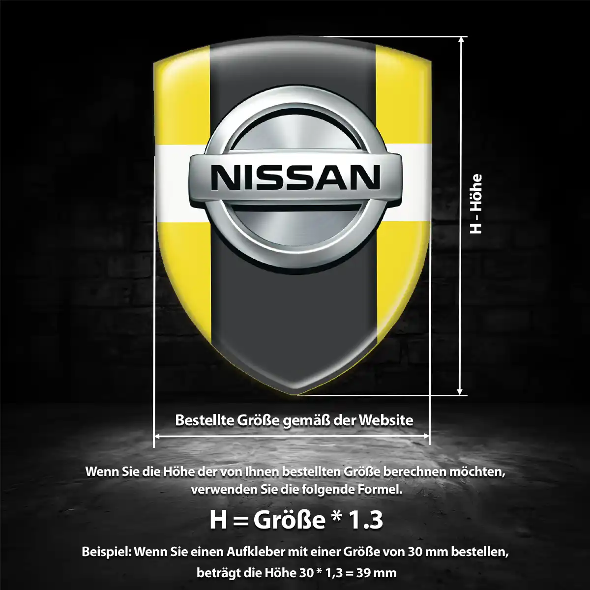 Nissan 3D Gel Aufkleber Silikon Hohe Qualität