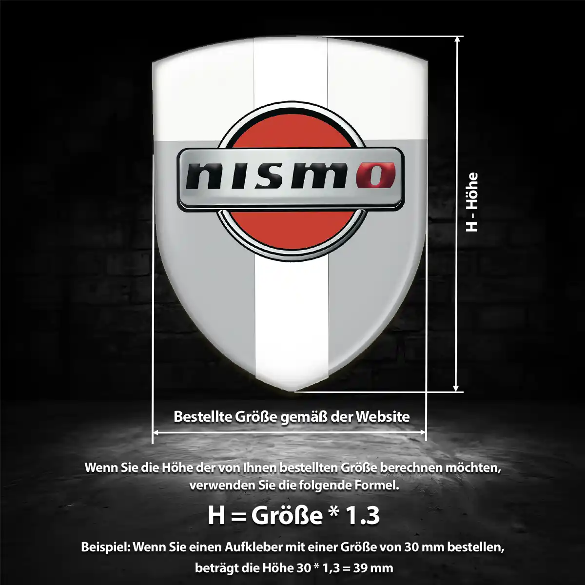 Nissan 3D Gel Aufkleber Silikon Premiumqualität