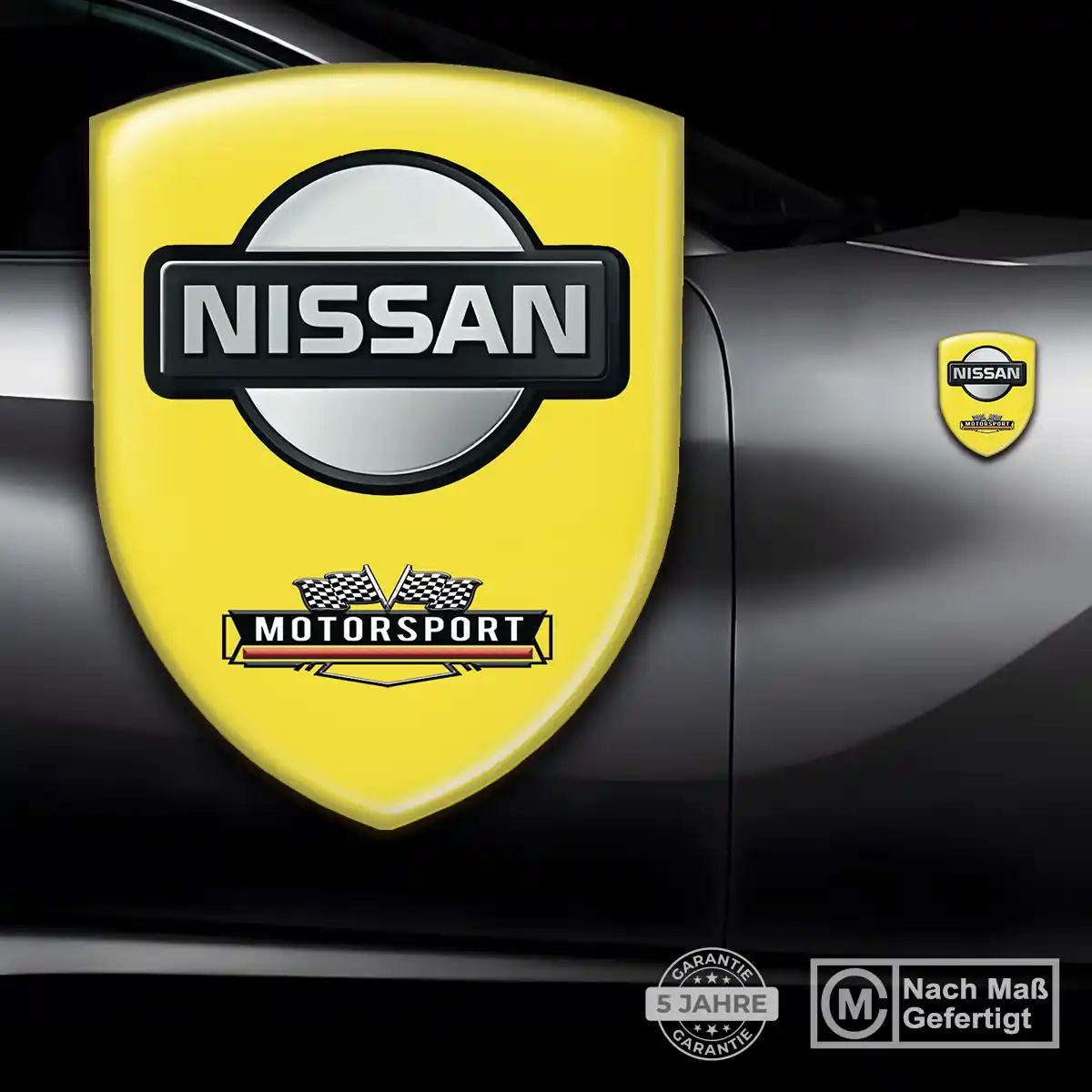 Nissan 3D Gel Aufkleber Tuningfahrzeug