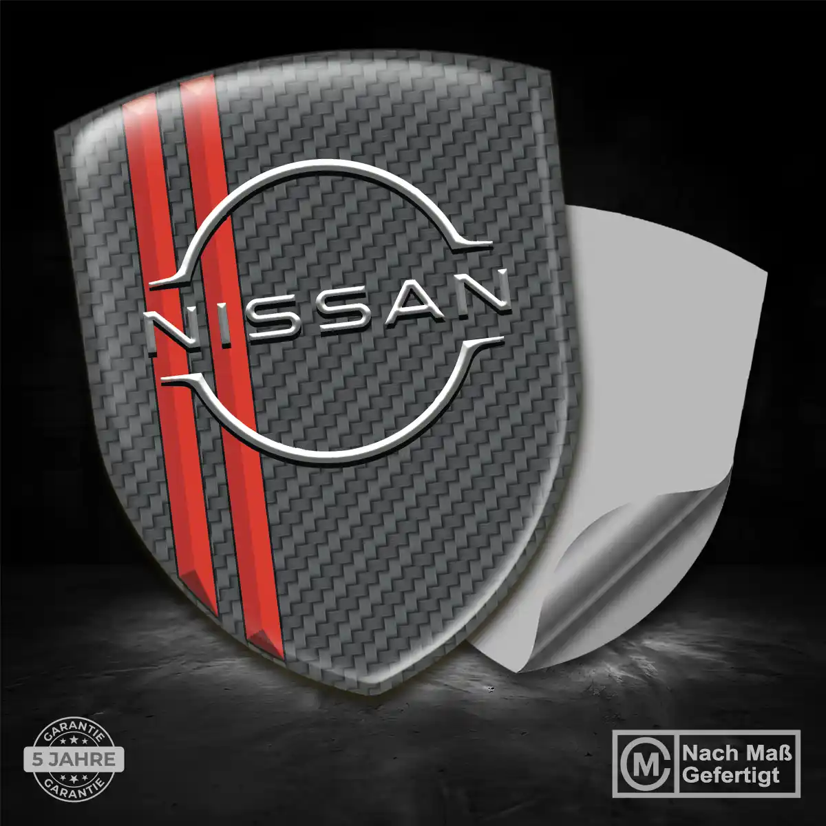 Nissan 3D Gel Aufkleber Wappen Ausdrucksstarkes Design